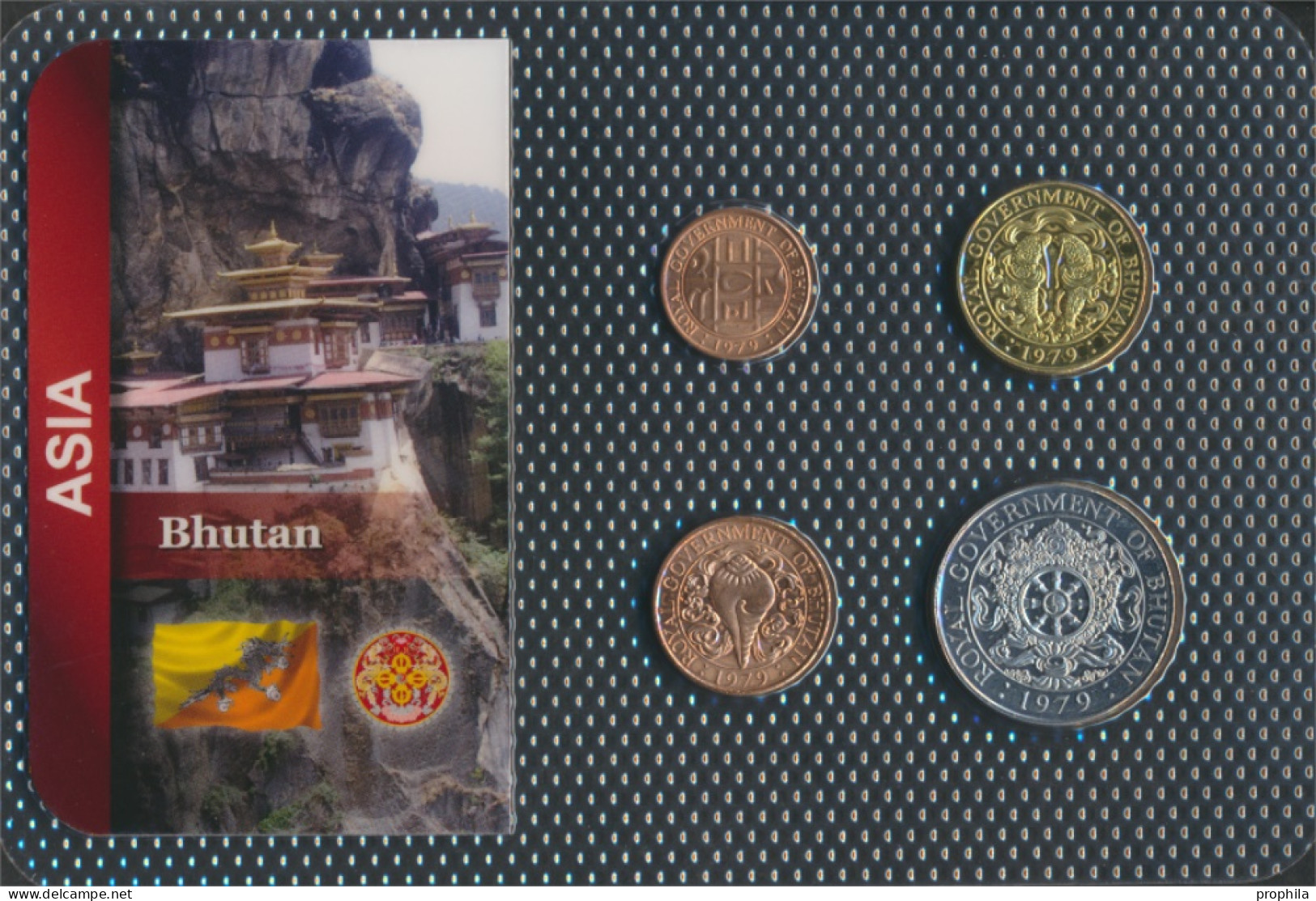 Bhutan 1979 Stgl./unzirkuliert Kursmünzen 1979 5 Chetrums Bis 1 Ngultrum (10091160 - Bhoutan