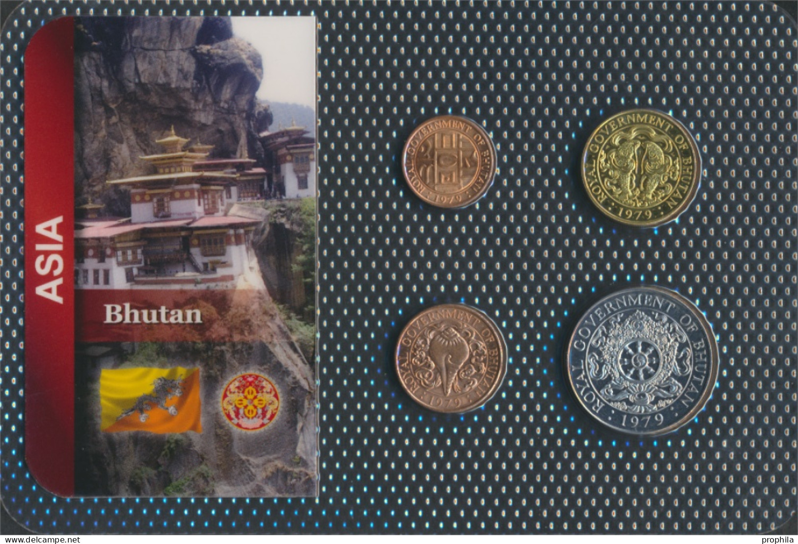 Bhutan 1979 Stgl./unzirkuliert Kursmünzen 1979 5 Chetrums Bis 1 Ngultrum (10091162 - Butan