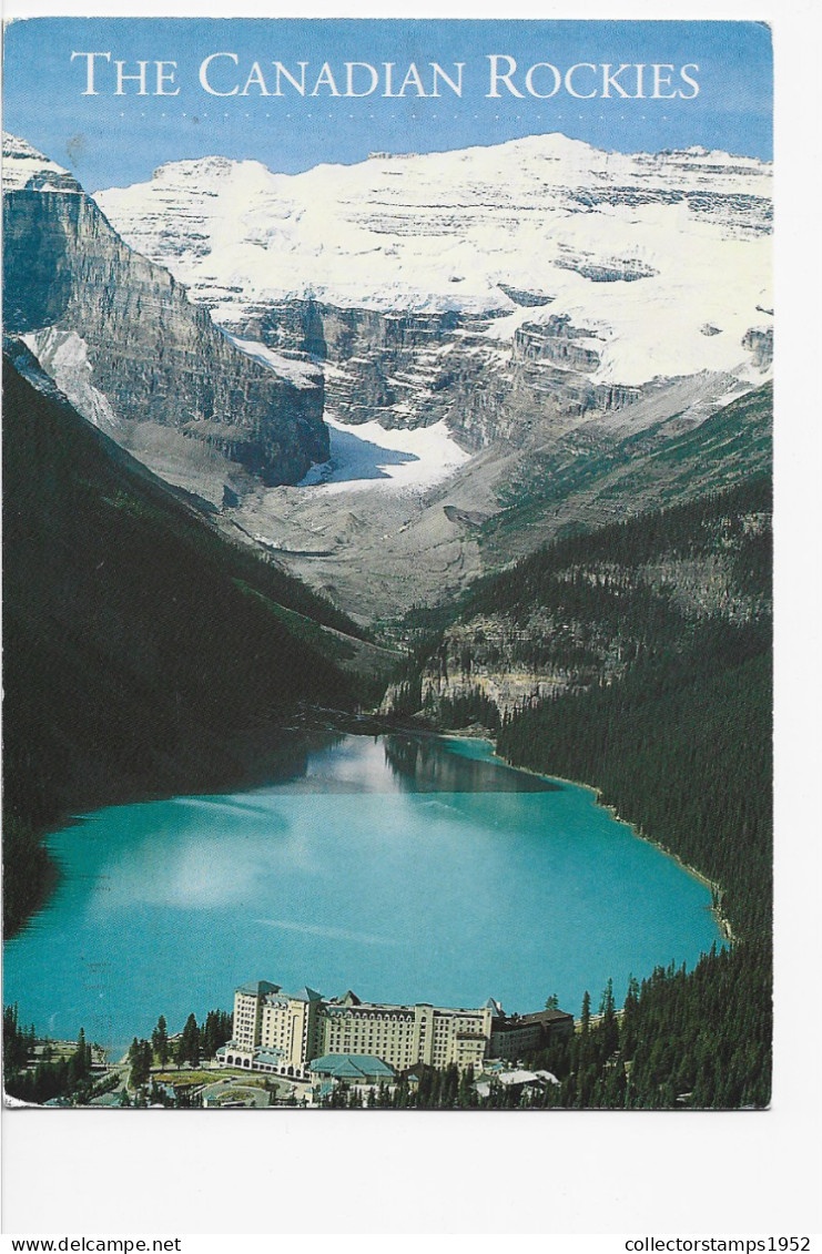 LAKE LOUISE AND THE CHATEAU IN FRONT OF THE MOUNTAINS ,CANADA - Calgary