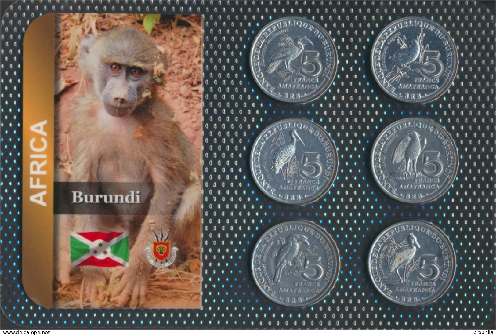 Burundi 2014 Stgl./unzirkuliert Kursmünzen 2014 6 X 5 Francs (10091258 - Burundi