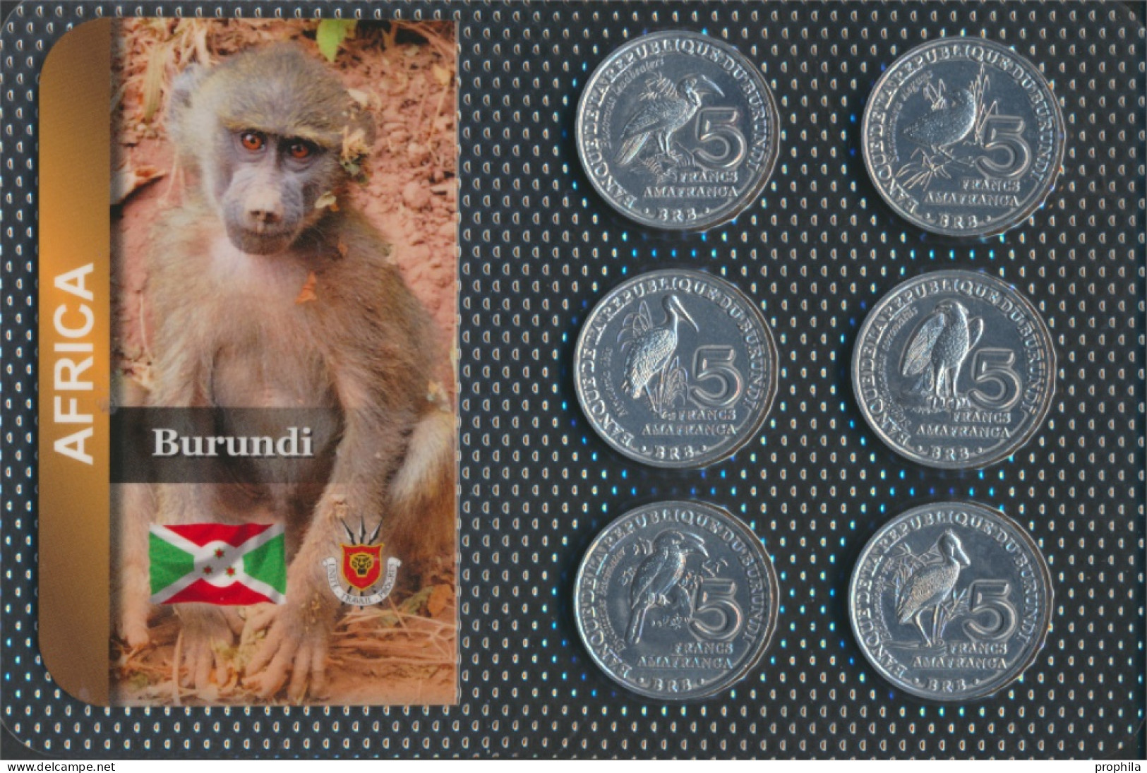 Burundi 2014 Stgl./unzirkuliert Kursmünzen 2014 6 X 5 Francs (10091259 - Burundi