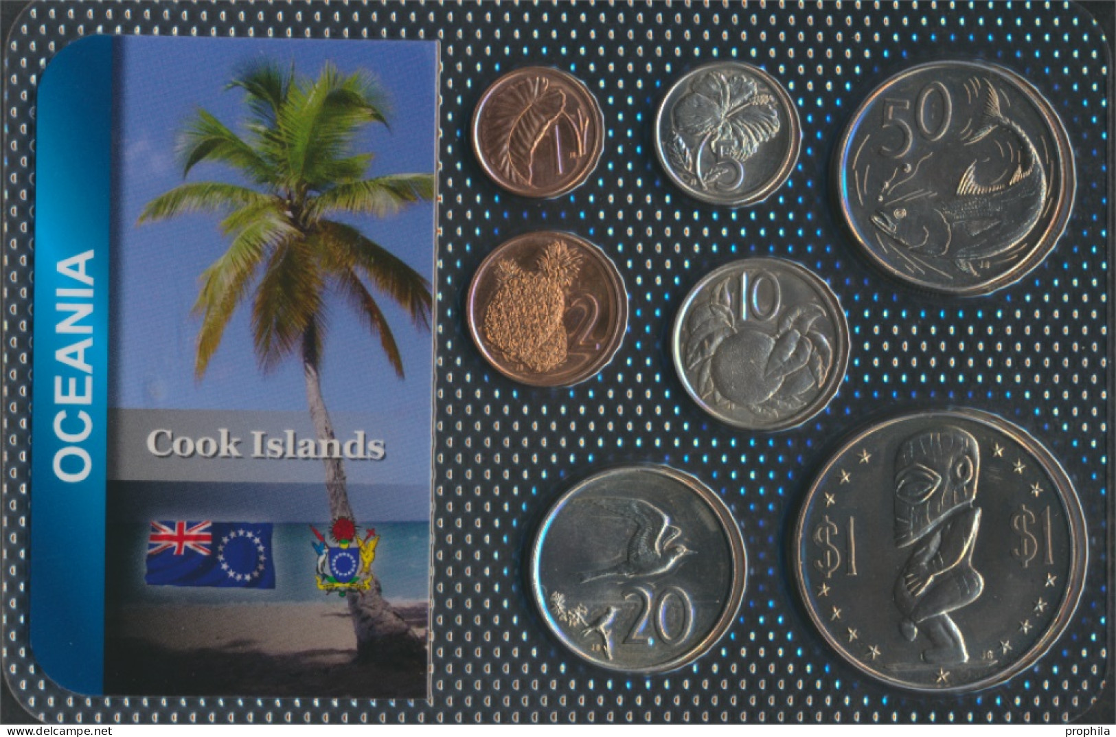 Cookinseln Stgl./unzirkuliert Kursmünzen Stgl./unzirkuliert Ab 1973 1 Centsbis 1 Dollar (10091383 - Islas Cook