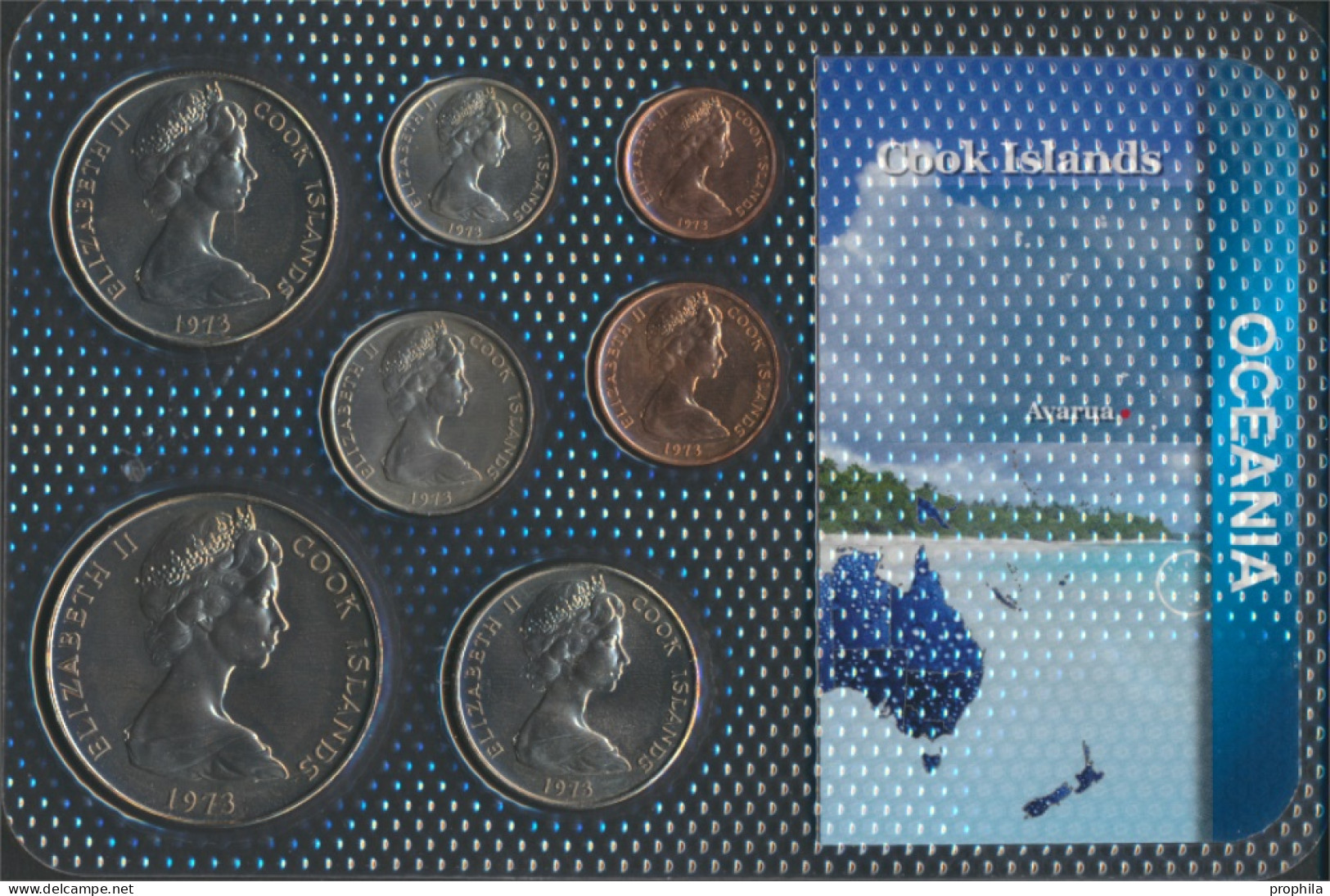 Cookinseln Stgl./unzirkuliert Kursmünzen Stgl./unzirkuliert Ab 1973 1 Centsbis 1 Dollar (10091383 - Cook Islands