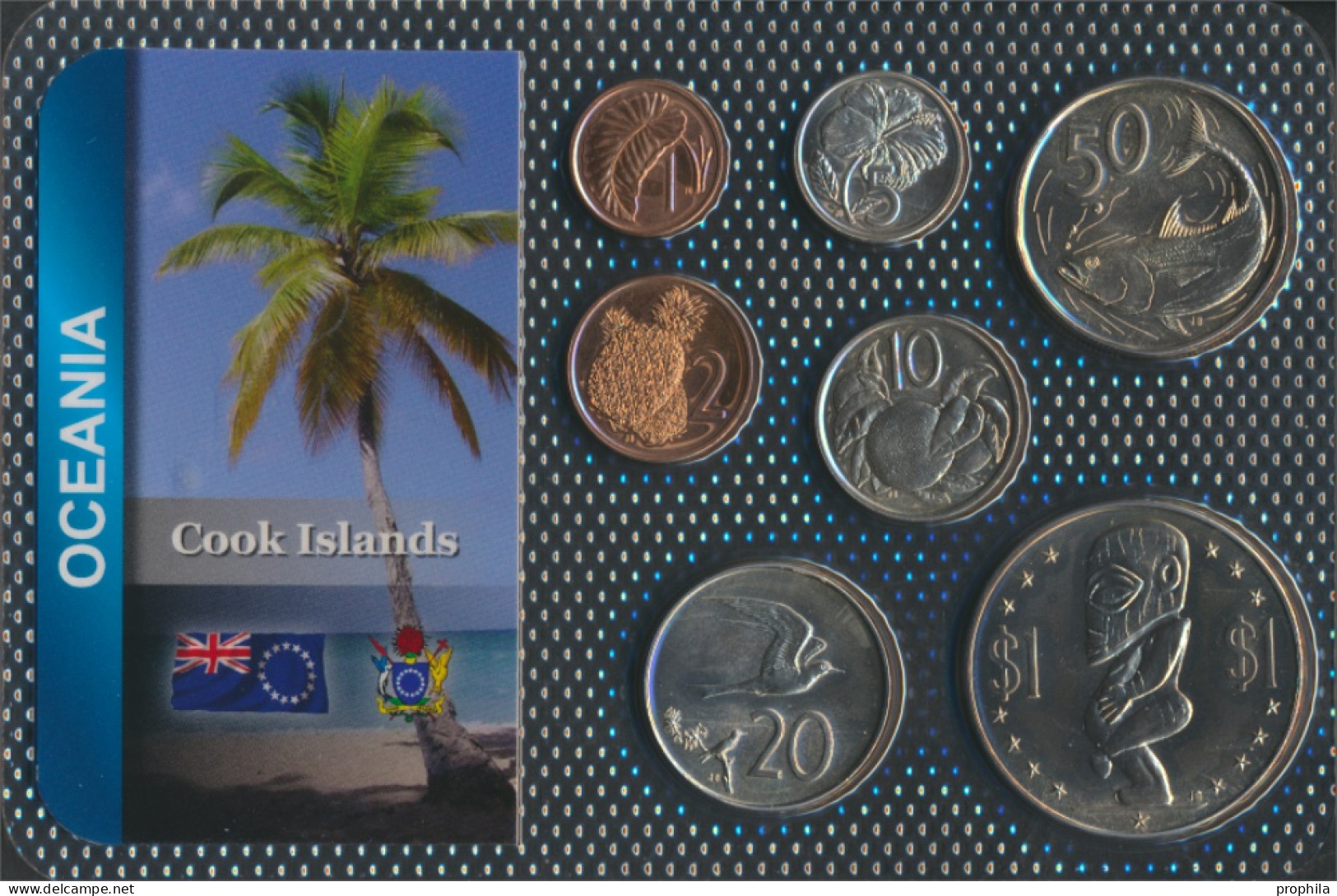 Cookinseln Stgl./unzirkuliert Kursmünzen Stgl./unzirkuliert Ab 1973 1 Centsbis 1 Dollar (10091384 - Cook Islands