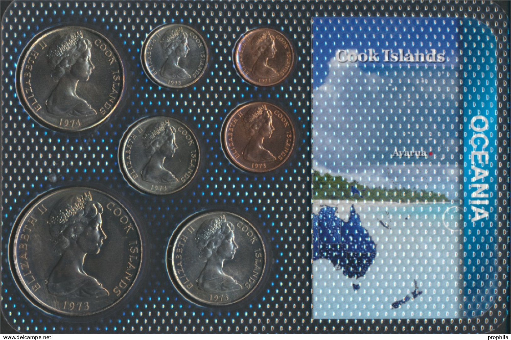 Cookinseln Stgl./unzirkuliert Kursmünzen Stgl./unzirkuliert Ab 1973 1 Centsbis 1 Dollar (10091384 - Cook Islands