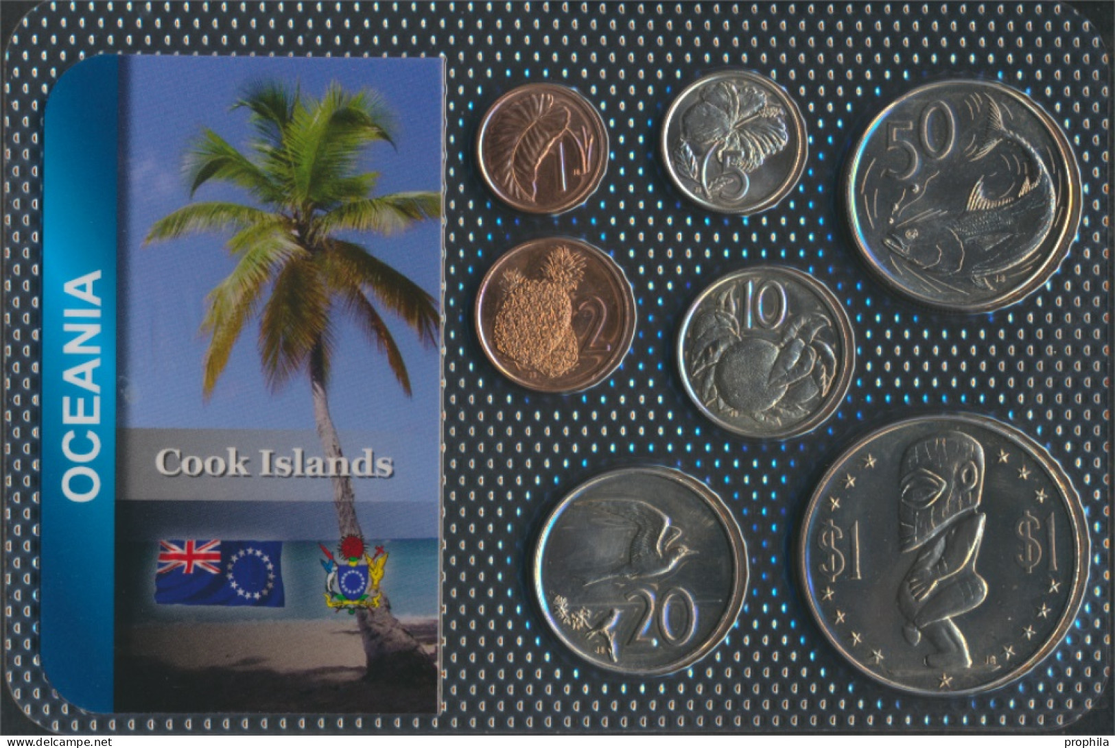 Cookinseln Stgl./unzirkuliert Kursmünzen Stgl./unzirkuliert Ab 1973 1 Centsbis 1 Dollar (10091385 - Cook Islands