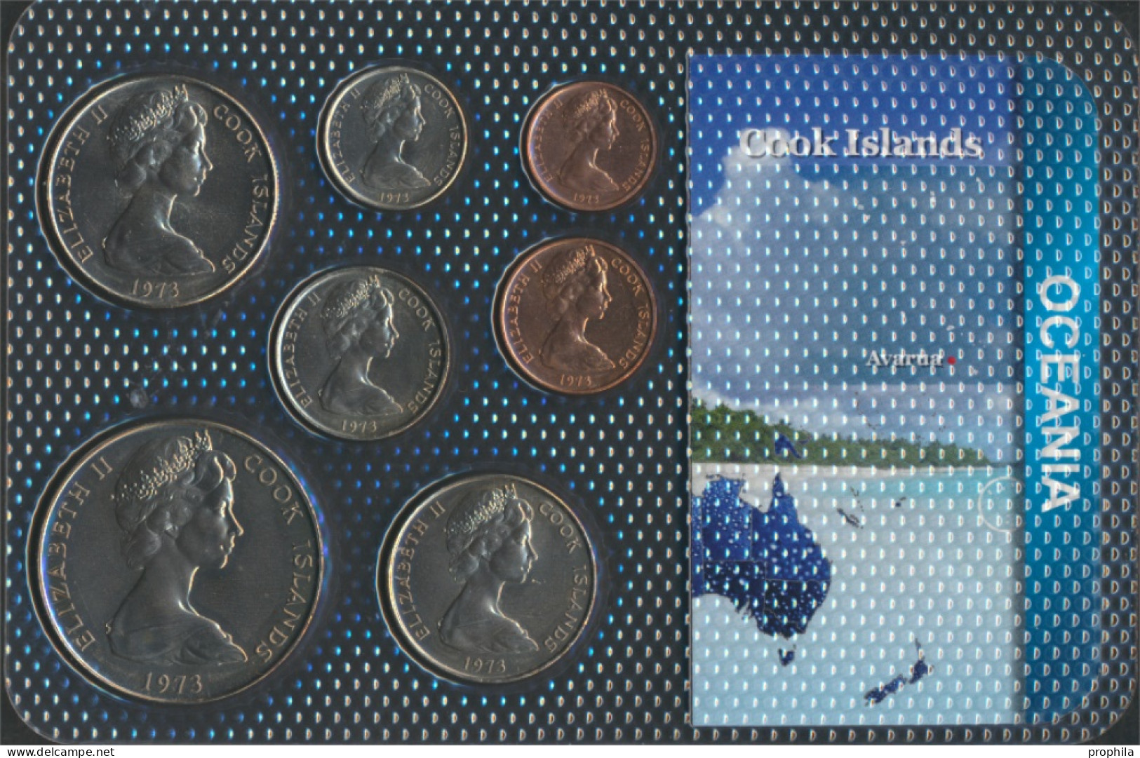 Cookinseln Stgl./unzirkuliert Kursmünzen Stgl./unzirkuliert Ab 1973 1 Centsbis 1 Dollar (10091385 - Cook Islands