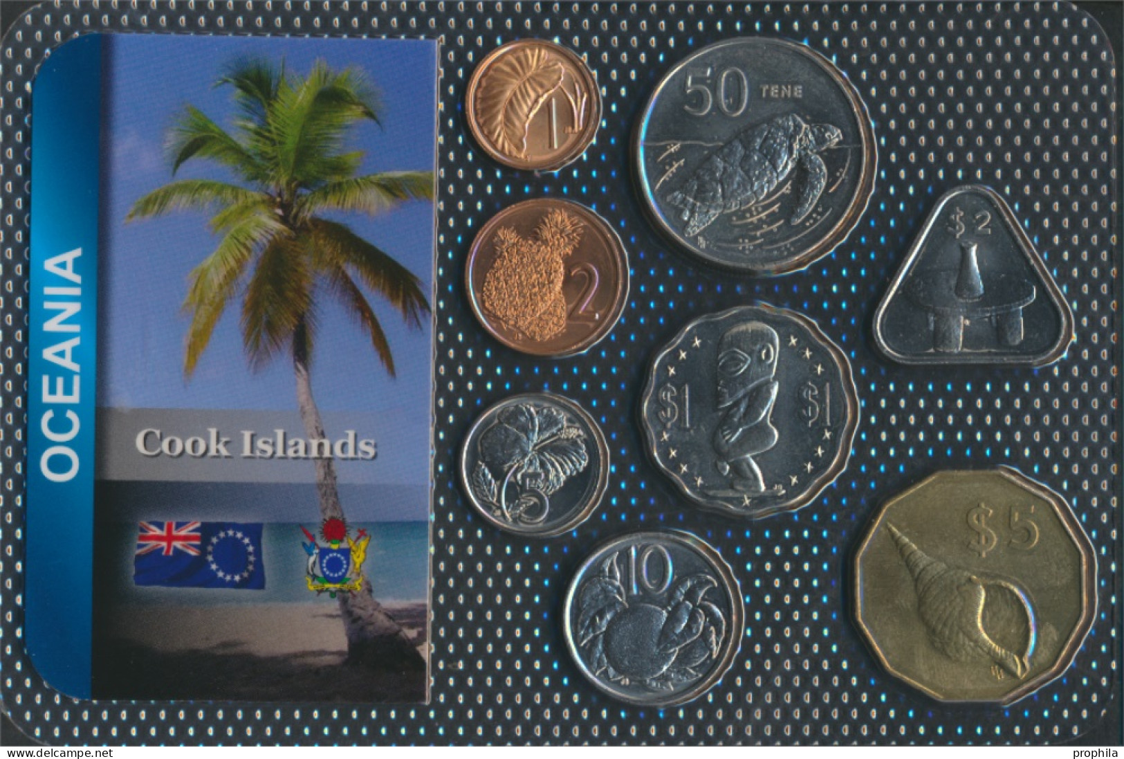 Cookinseln Stgl./unzirkuliert Kursmünzen Stgl./unzirkuliert Ab 1972 1 Cent Bis 5 Dollars (10091381 - Cook Islands