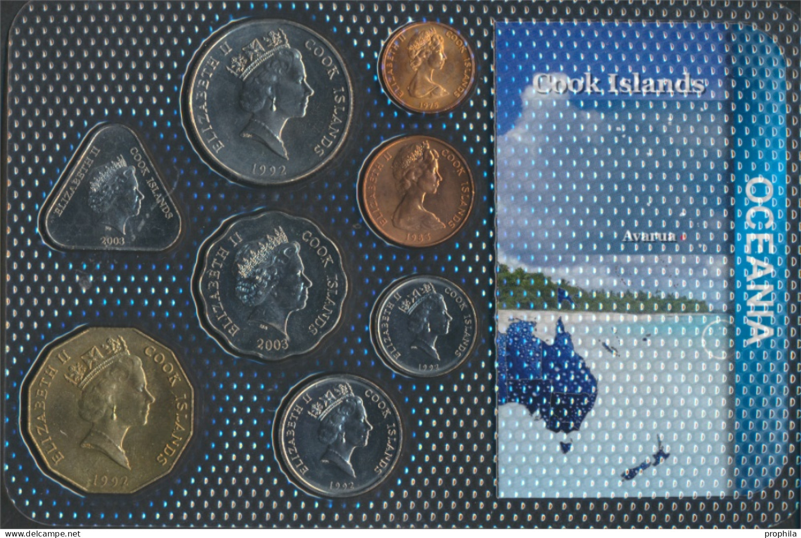 Cookinseln Stgl./unzirkuliert Kursmünzen Stgl./unzirkuliert Ab 1972 1 Cent Bis 5 Dollars (10091381 - Cook