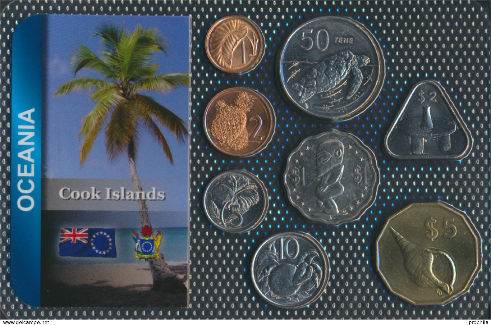 Cookinseln Stgl./unzirkuliert Kursmünzen Stgl./unzirkuliert Ab 1972 1 Cent Bis 5 Dollars (10091382 - Cook Islands