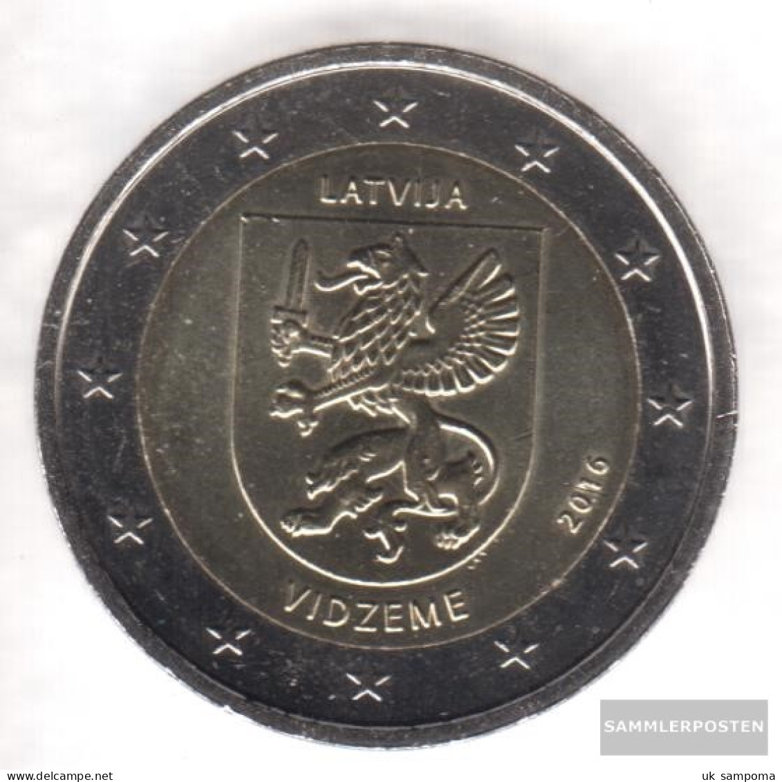 Latvia 2016 Stgl./unzirkuliert Reprint: 1 Million. Stgl./unzirkuliert 2016 2 Euro Vidzeme - Lettonie