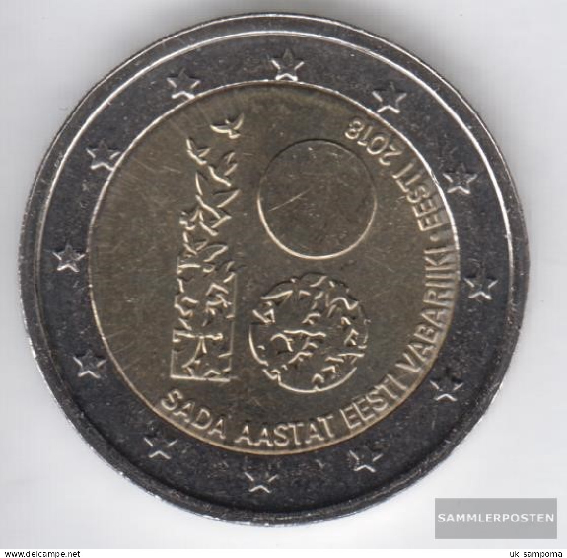 Estonia 2018 Stgl./unzirkuliert Reprint: 1,3 Million. Stgl./unzirkuliert 2018 2 Euro 100 Years Republic - Estonia