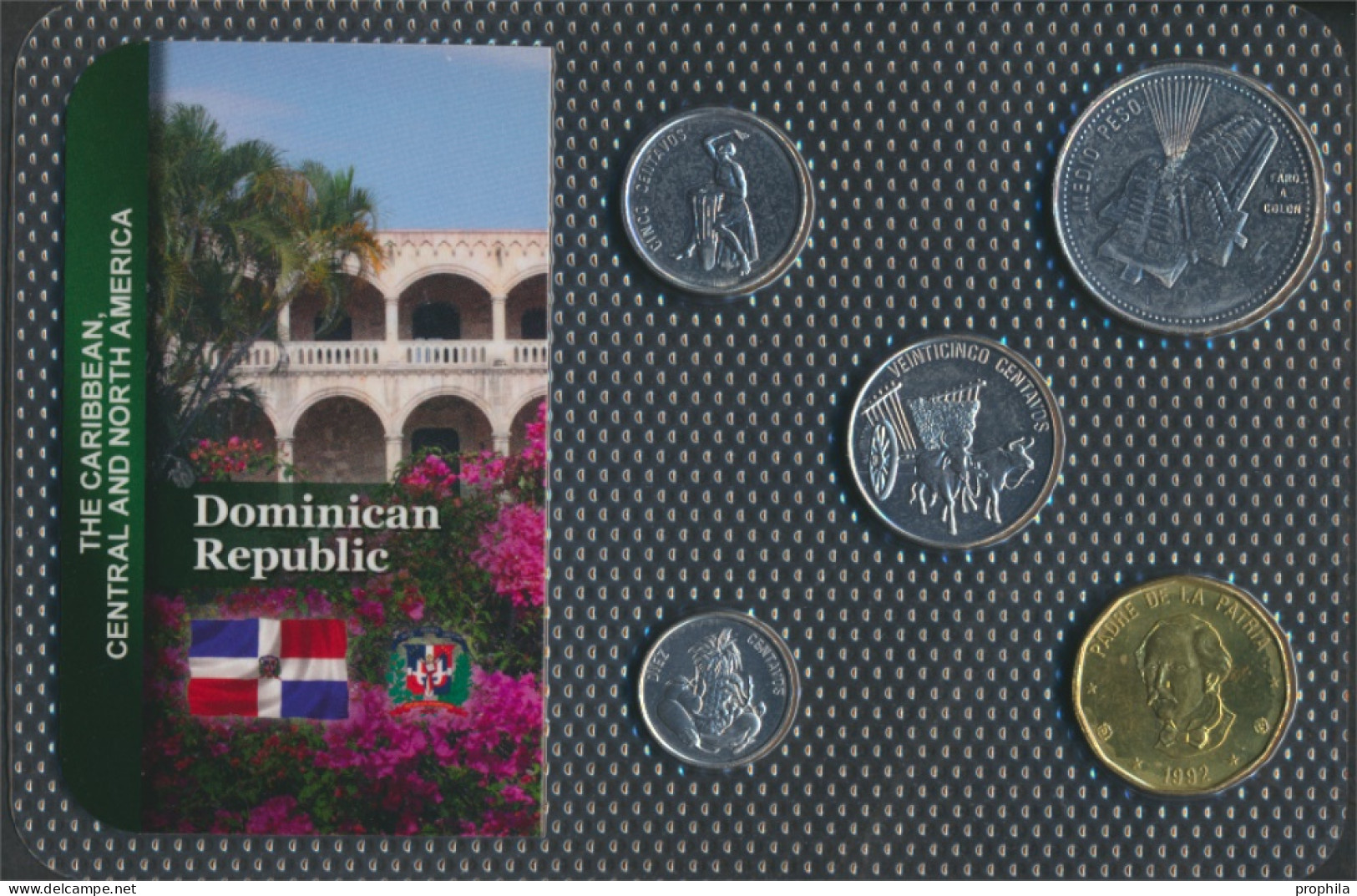 Dominikanische Republik Stgl./unzirkuliert Kursmünzen Stgl./unzirkuliert Ab 1989 5 Centavos Bis 1 Peso (10091362 - Dominicaine