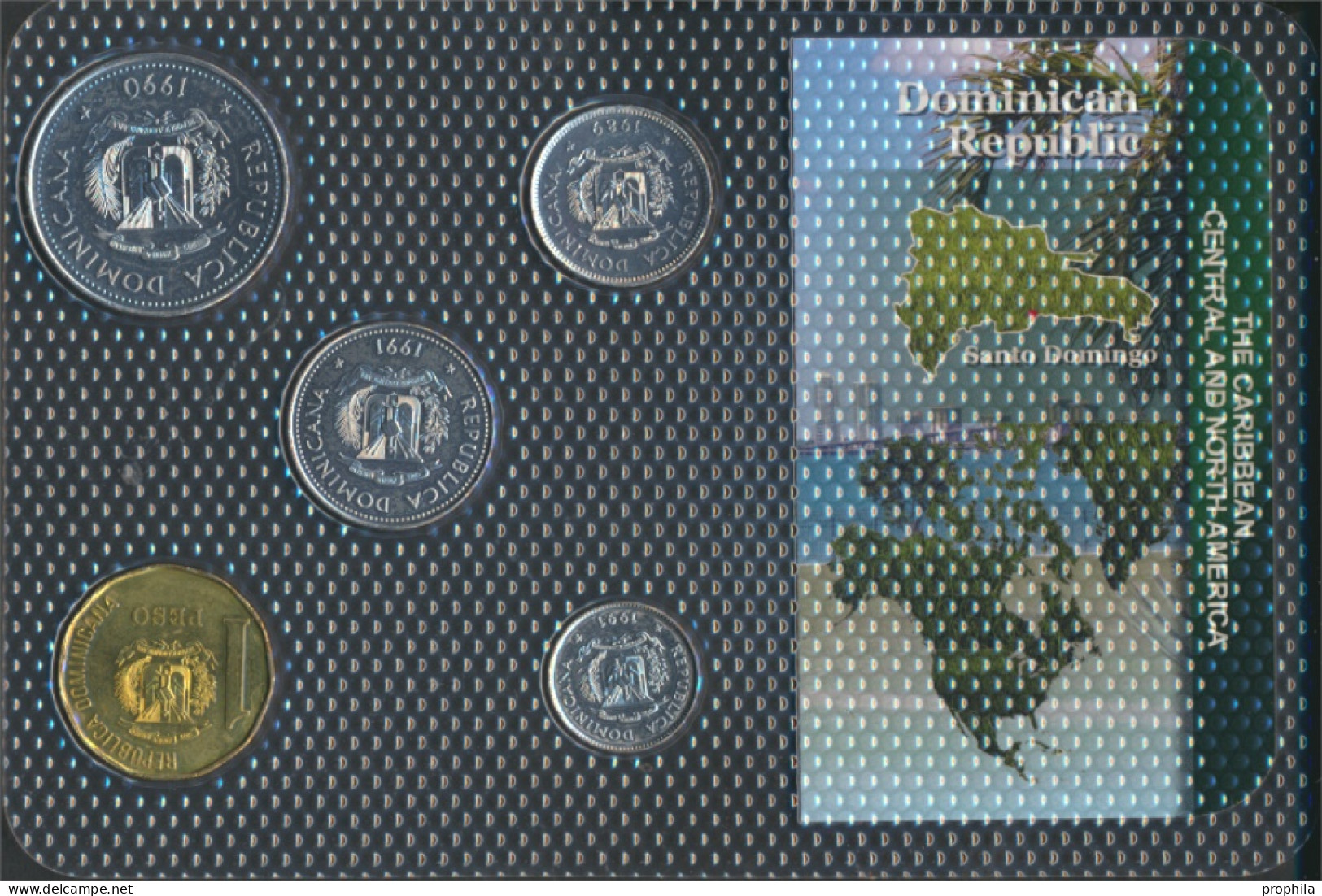 Dominikanische Republik Stgl./unzirkuliert Kursmünzen Stgl./unzirkuliert Ab 1989 5 Centavos Bis 1 Peso (10091363 - Dominicana