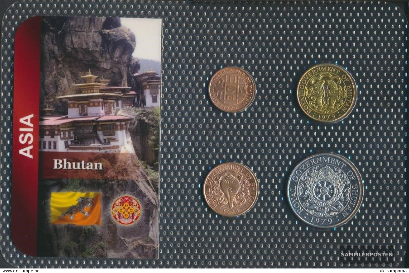 Bhutan 1979 Stgl./unzirkuliert Kursmünzen Stgl./unzirkuliert 1979 5 Chetrums Until 1 Ngultrum - Bhutan