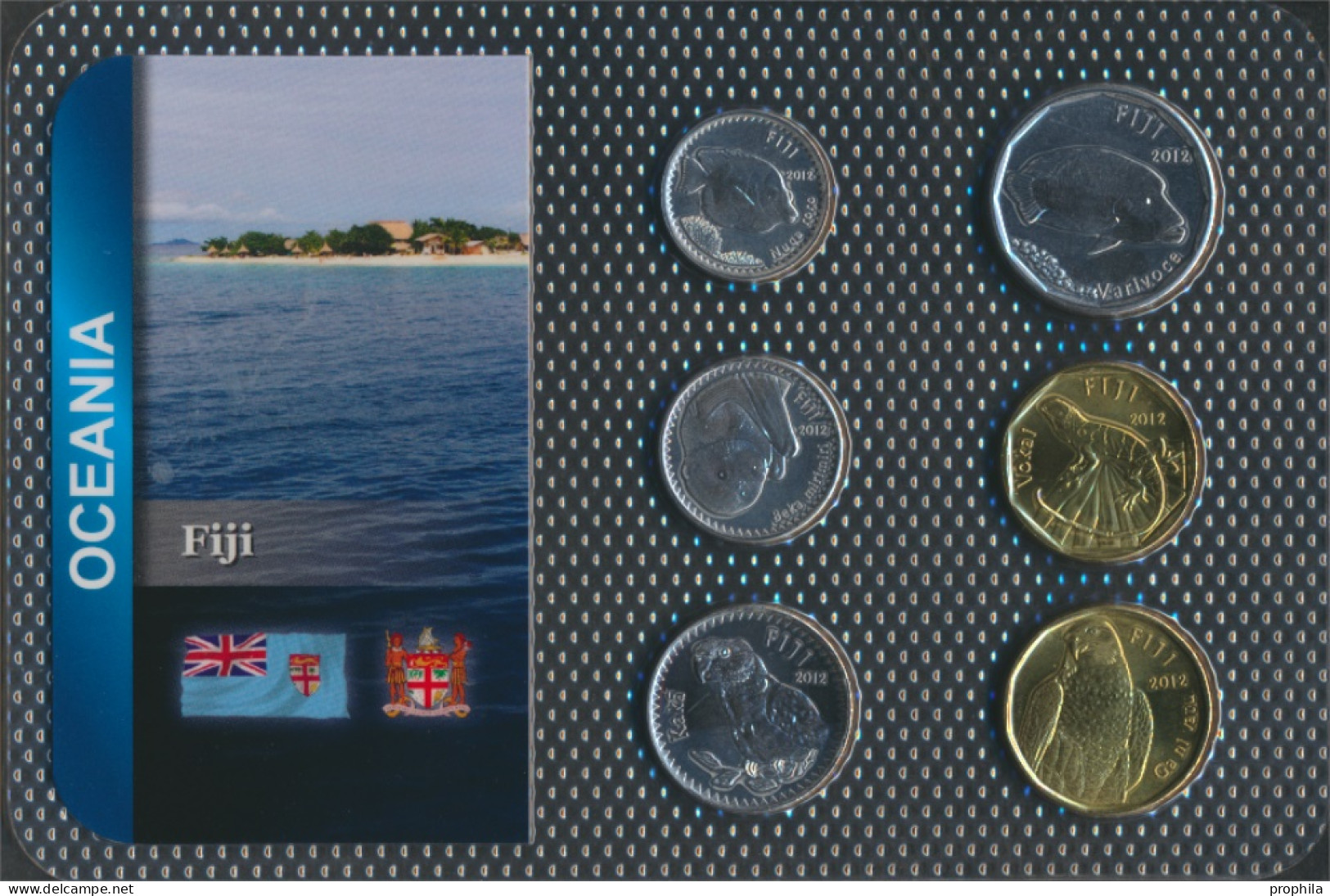 Fidschi-Inseln 2012 Stgl./unzirkuliert Kursmünzen 2012 5 Cents Bis 2 Dollars (10091497 - Fidschi