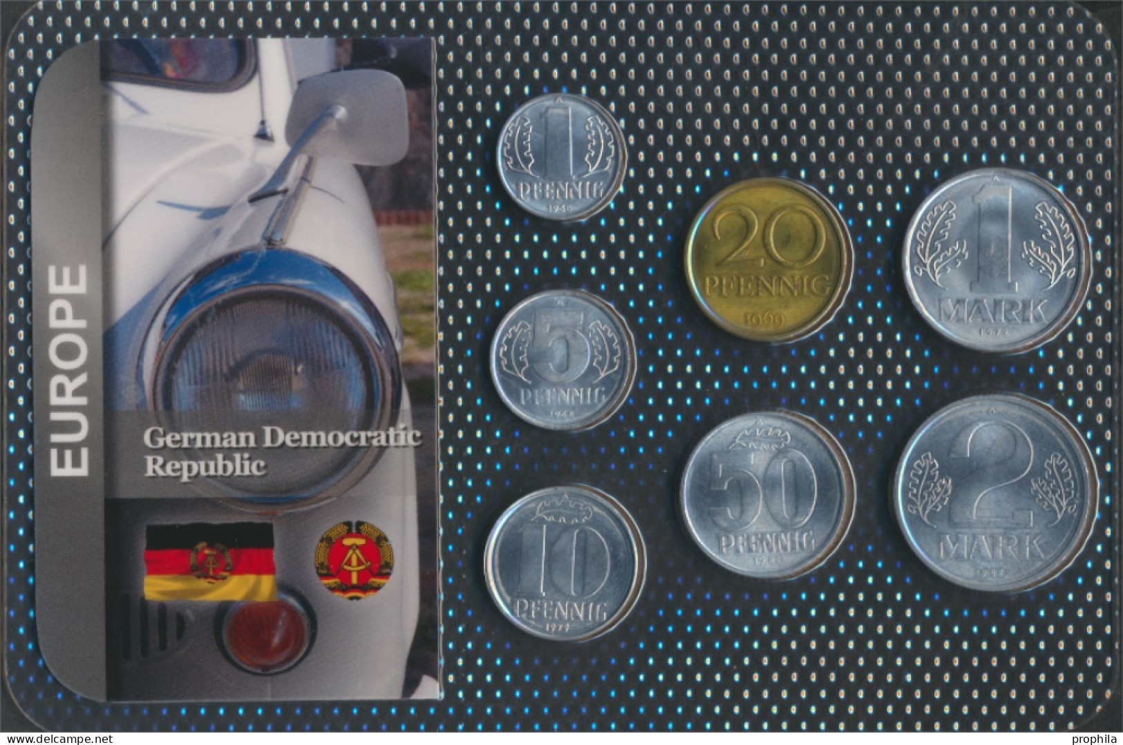 DDR Stgl./unzirkuliert Kursmünzen Stgl./unzirkuliert 1958-1990 1 Pfennig Bis 2 Mark (10091464 - Mint Sets & Proof Sets