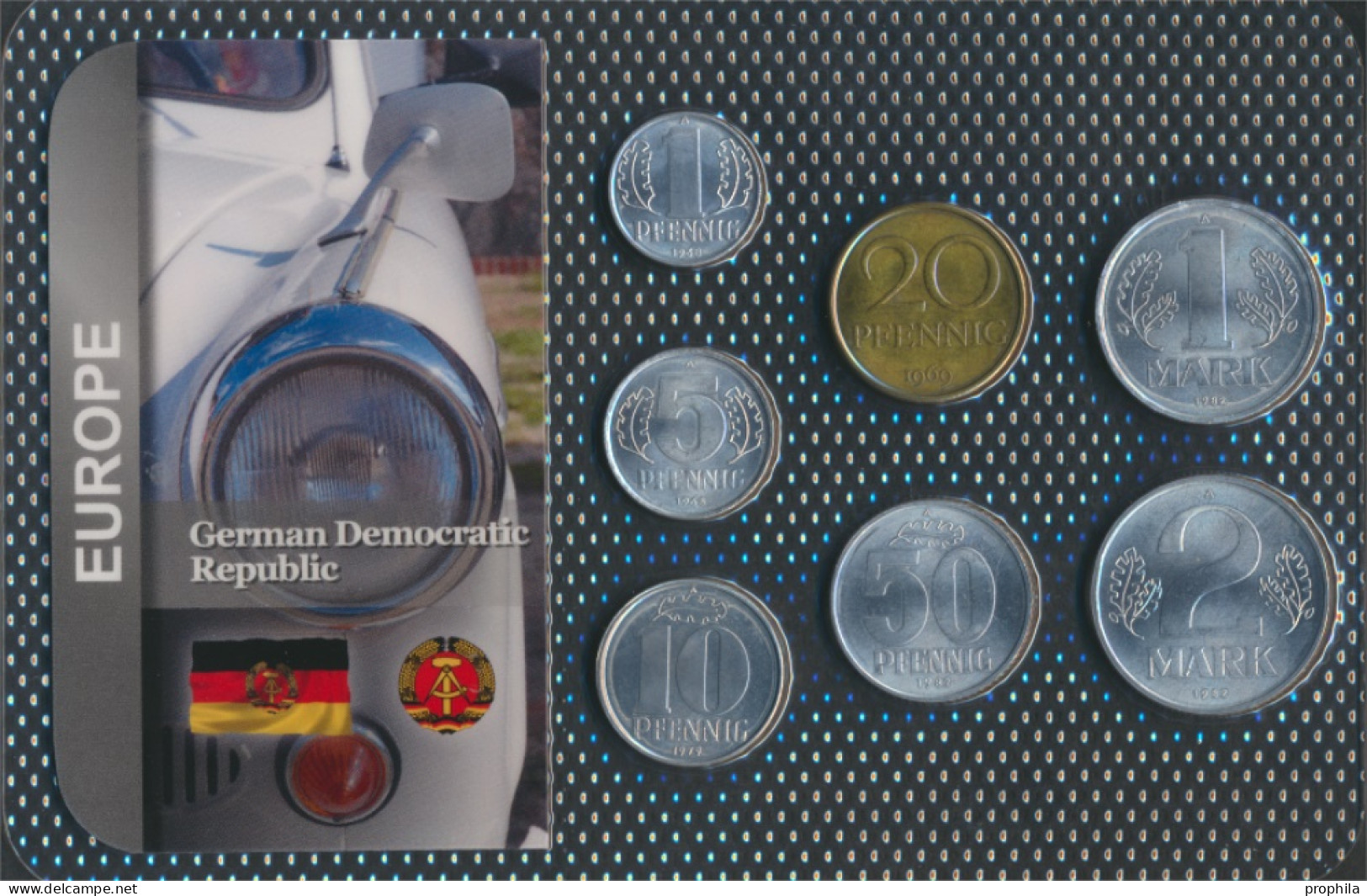 DDR Stgl./unzirkuliert Kursmünzen Stgl./unzirkuliert 1958-1990 1 Pfennig Bis 2 Mark (10091466 - Mint Sets & Proof Sets