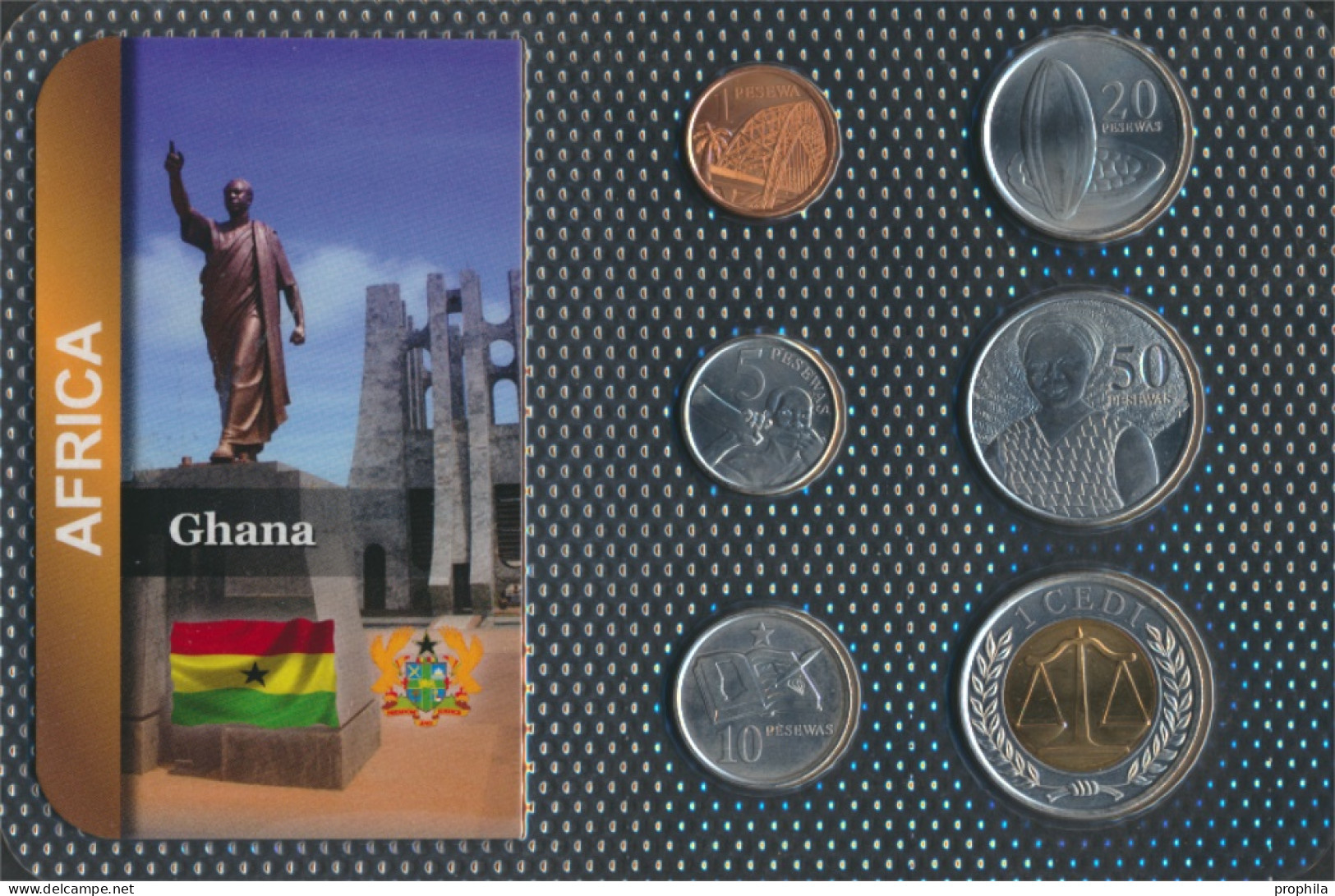 Ghana 2007 Stgl./unzirkuliert Kursmünzen 2007 1 Pesewas Bis 1 Cedi (10091457 - Ghana