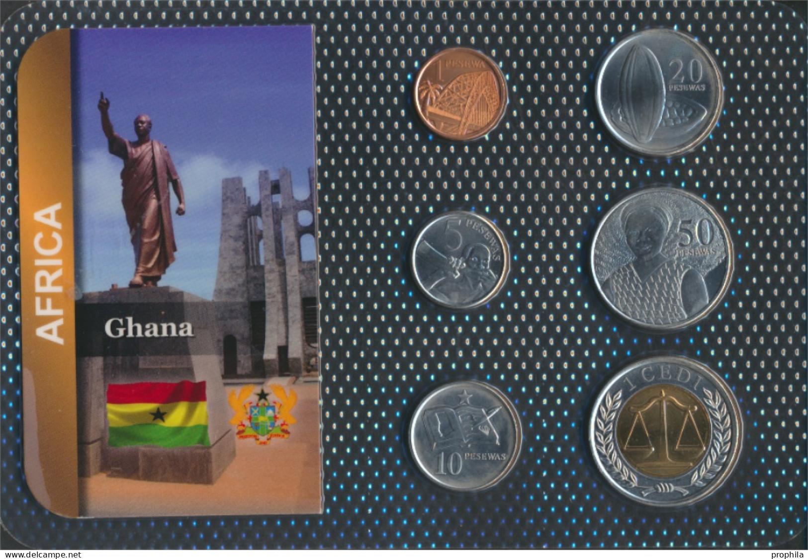 Ghana 2007 Stgl./unzirkuliert Kursmünzen 2007 1 Pesewas Bis 1 Cedi (10091458 - Ghana