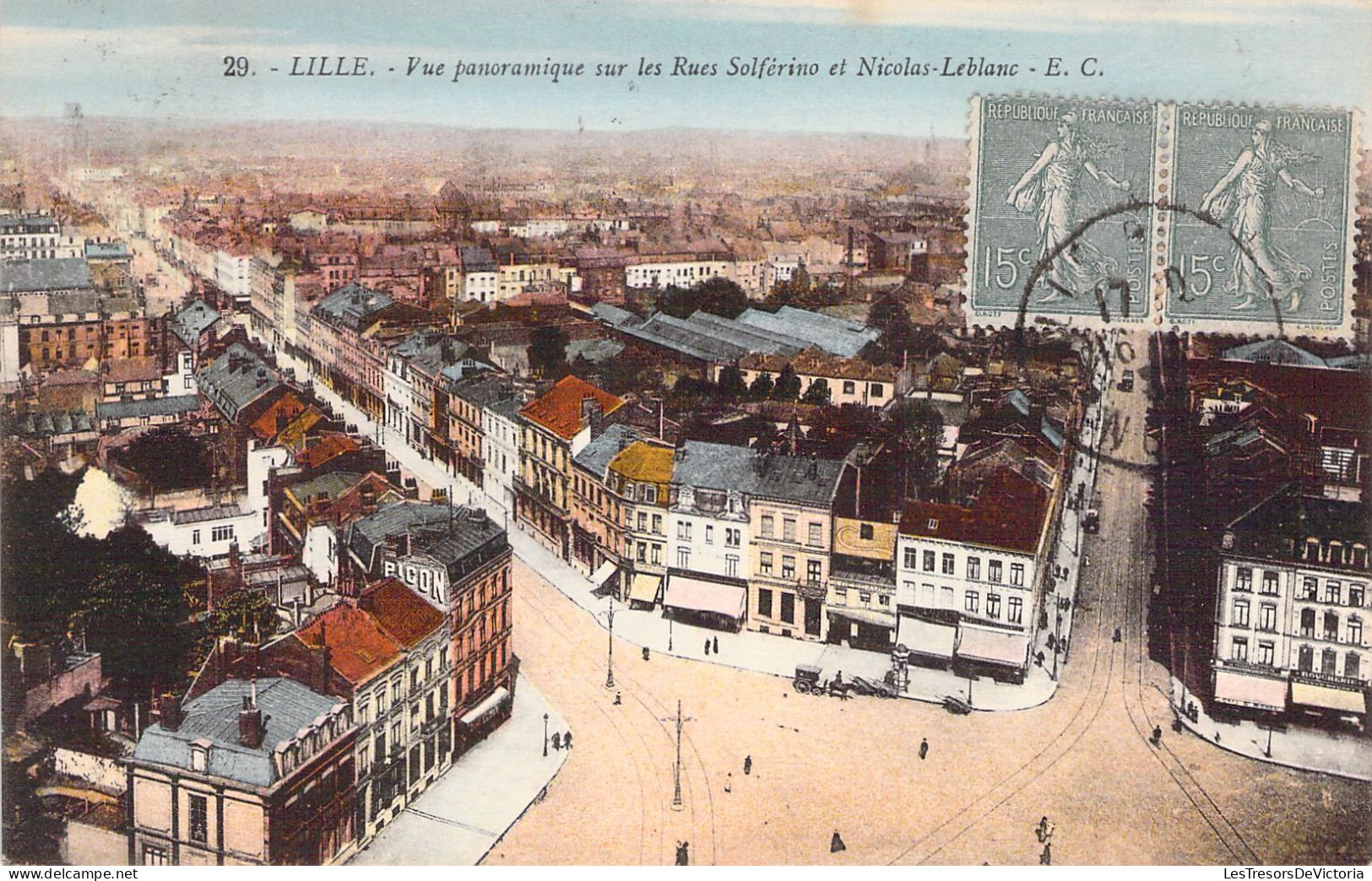 FRANCE - 59 - LILLE - Vue Panoramique Sur Les Rues Solférino Et Nicolas Leblanc - Carte Postale Ancienne - Lille