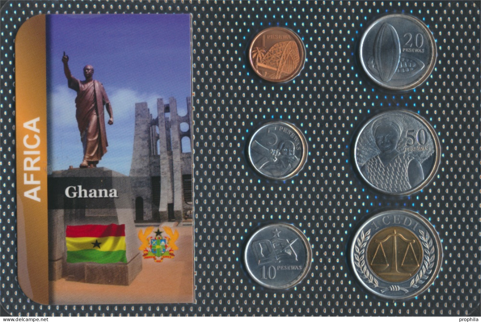 Ghana 2007 Stgl./unzirkuliert Kursmünzen 2007 1 Pesewas Bis 1 Cedi (10091460 - Ghana