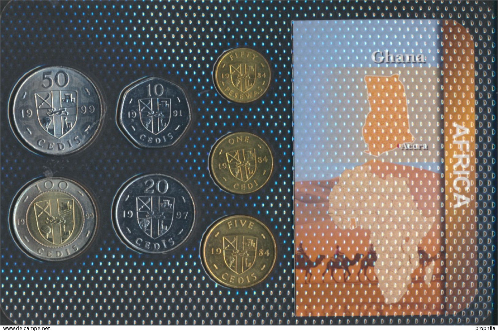 Ghana Stgl./unzirkuliert Kursmünzen Stgl./unzirkuliert Ab 1984 50 Pesewas Bis 100 Cedis (10091452 - Ghana