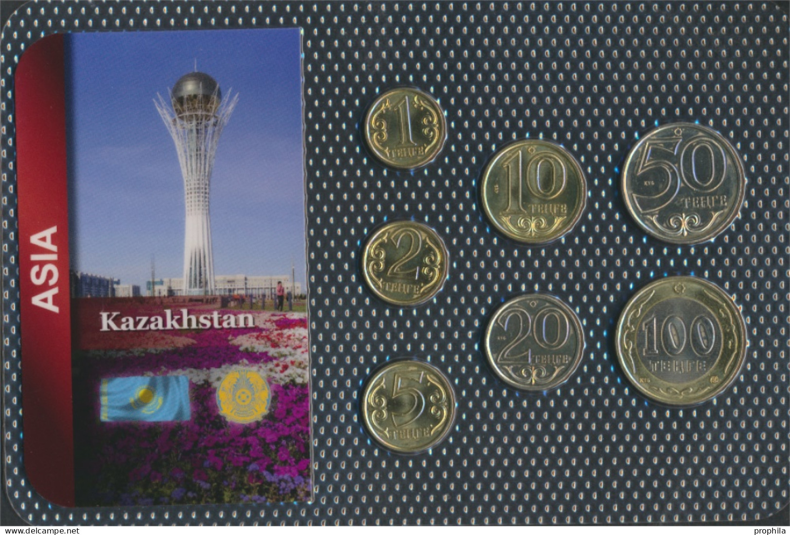 Kasachstan Stgl./unzirkuliert Kursmünzen Stgl./unzirkuliert Ab 1997 1 Tenge Bis 100 Tenge (10091739 - Kazajstán