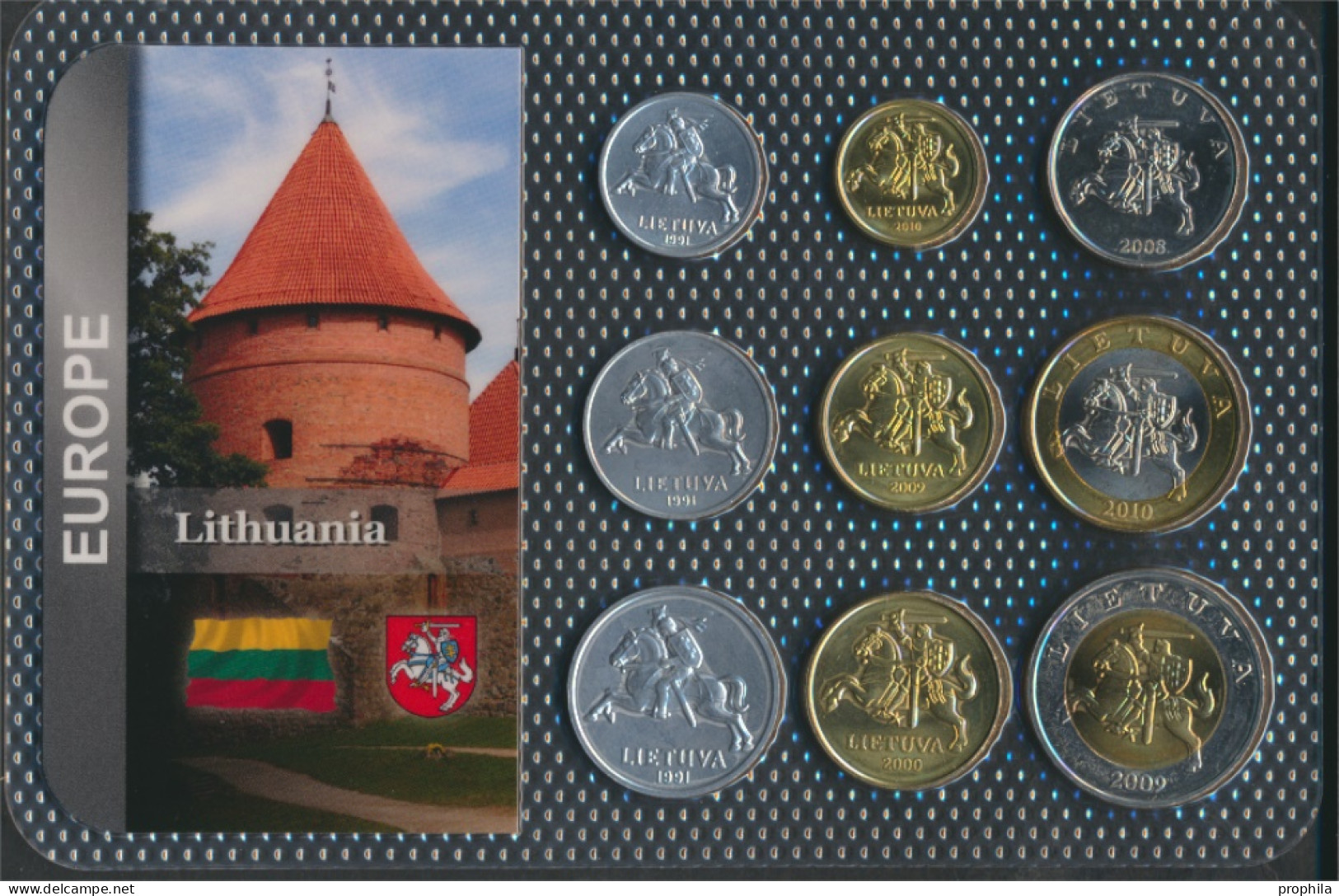 Litauen Stgl./unzirkuliert Kursmünzen Stgl./unzirkuliert Ab 1991 1 Centai Bis 5 Litai (10091734 - Lithuania