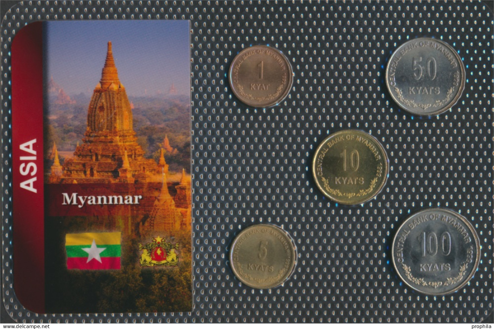 Myanmar Stgl./unzirkuliert Kursmünzen Stgl./unzirkuliert Ab 1999 1 Kyat Bis 100 Kyats (10091266 - Myanmar