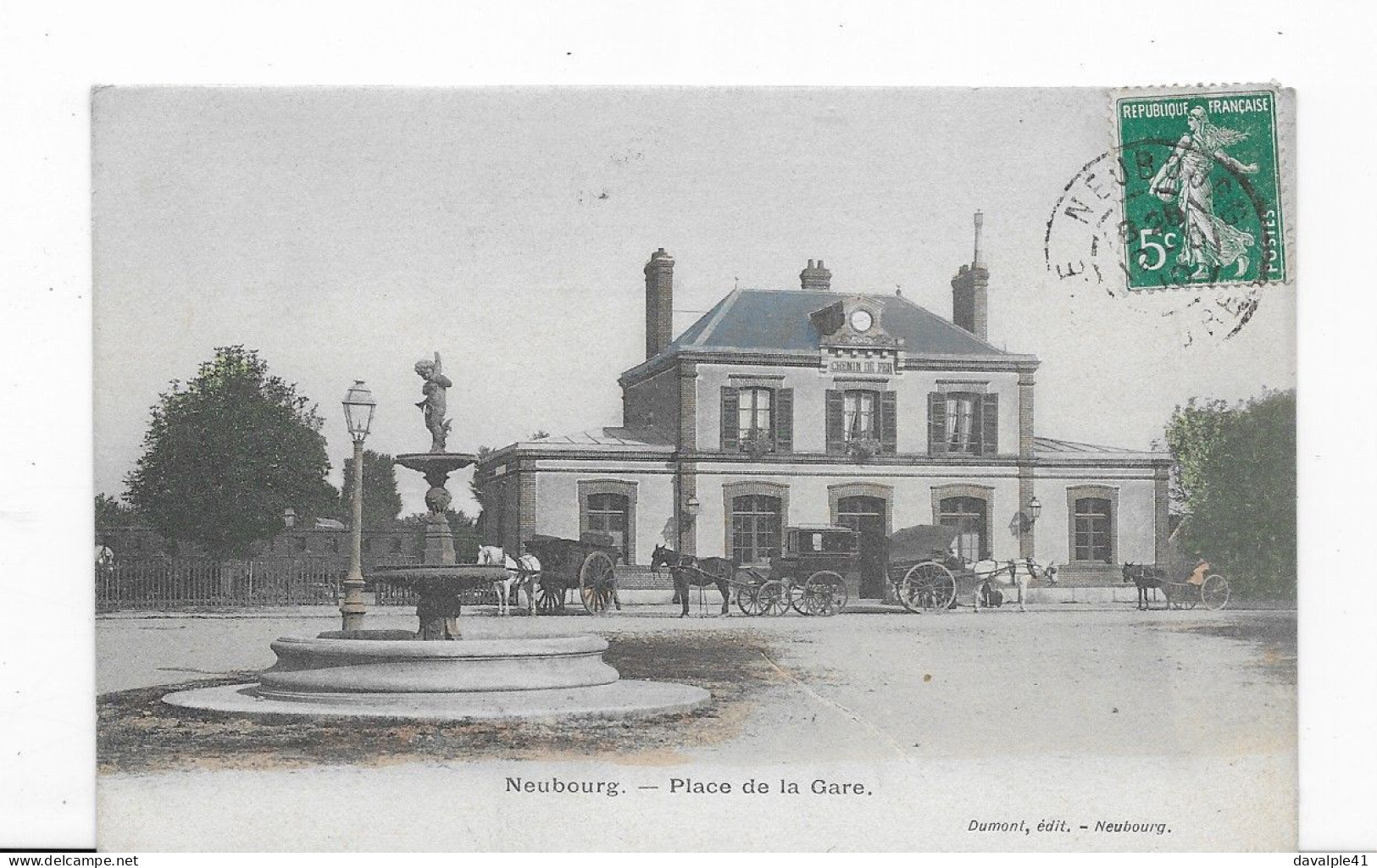 27    LE  NEUBOURG  RUE D'E LA GARE  TRES   BON ETAT 2 SCANS - Beaumesnil