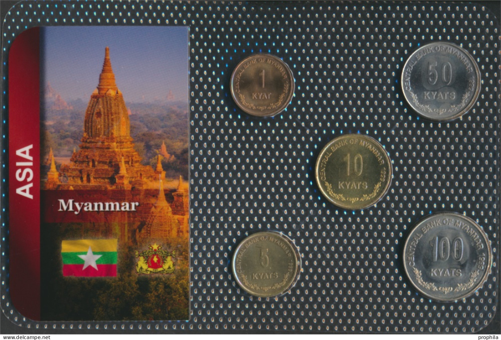 Myanmar Stgl./unzirkuliert Kursmünzen Stgl./unzirkuliert Ab 1999 1 Kyat Bis 100 Kyats (10091269 - Birmania