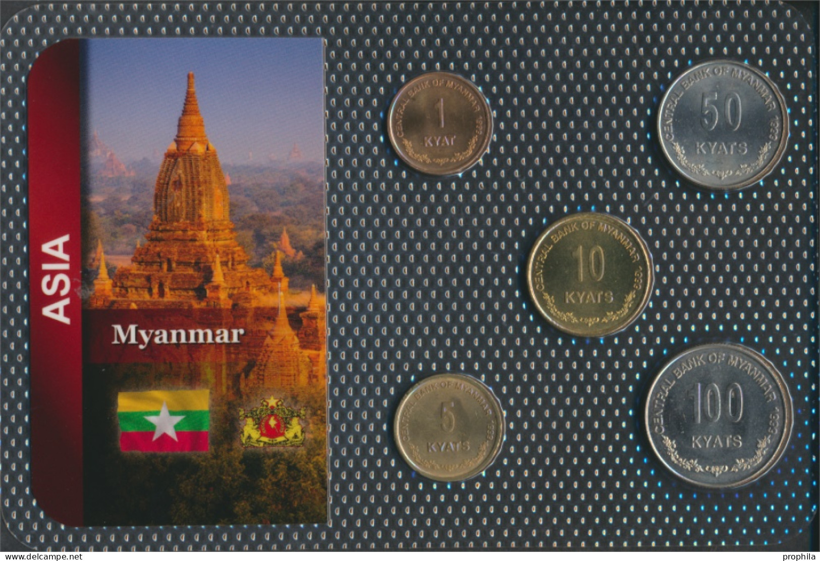 Myanmar Stgl./unzirkuliert Kursmünzen Stgl./unzirkuliert Ab 1999 1 Kyat Bis 100 Kyats (10091273 - Myanmar