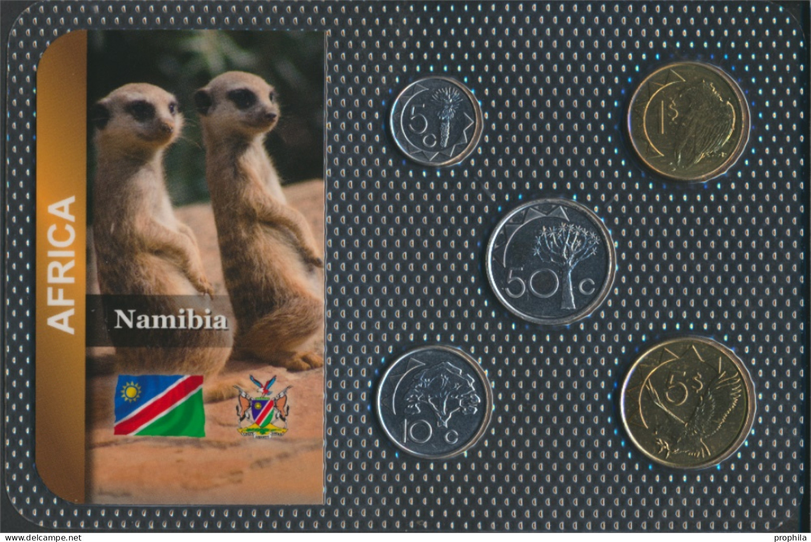 Namibia - Südwestafrika Stgl./unzirkuliert Kursmünzen Stgl./unzirkuliert Ab 1993 5 Cents Bis 5 Dollars (10091664 - Namibie