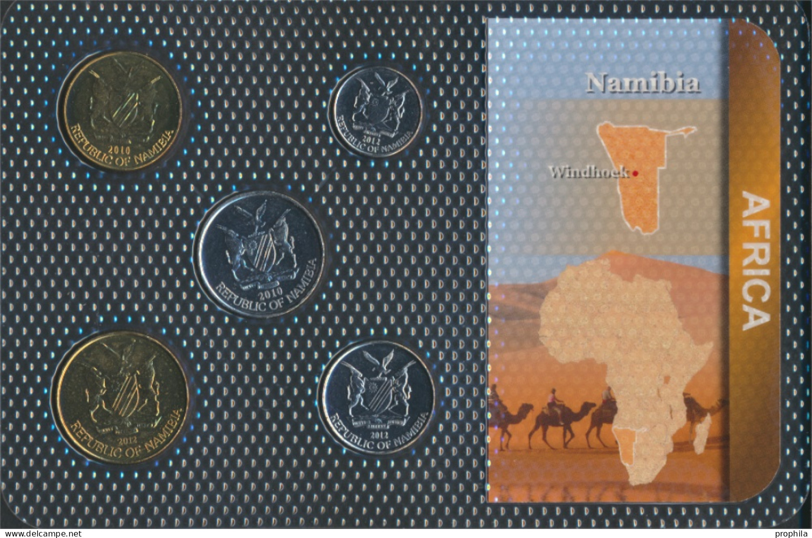 Namibia - Südwestafrika Stgl./unzirkuliert Kursmünzen Stgl./unzirkuliert Ab 1993 5 Cents Bis 5 Dollars (10091664 - Namibia