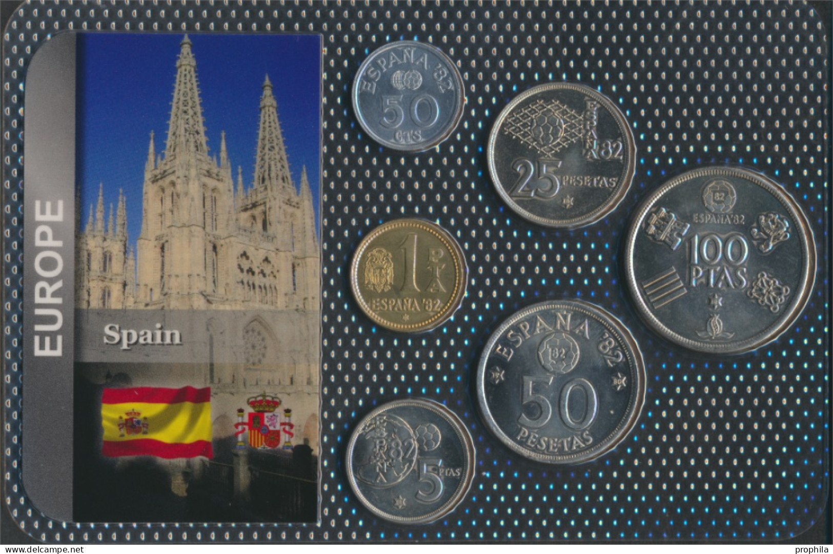 Spanien 1980 Stgl./unzirkuliert Kursmünzen 1980 50 Centimos Bis 100 Pesetas (10091980 - Sets Sin Usar &  Sets De Prueba