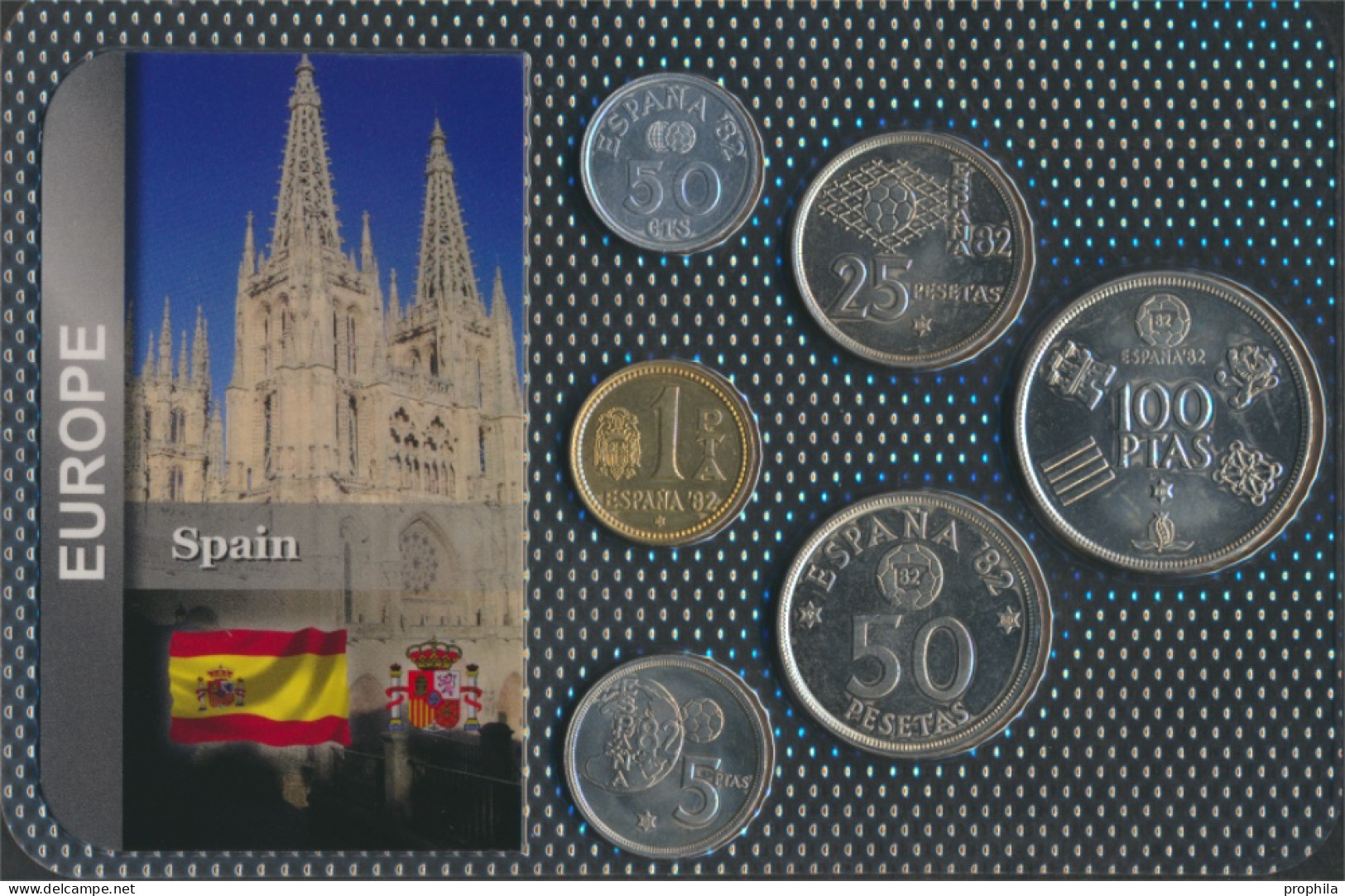 Spanien 1980 Stgl./unzirkuliert Kursmünzen 1980 50 Centimos Bis 100 Pesetas (10091981 - Ongebruikte Sets & Proefsets