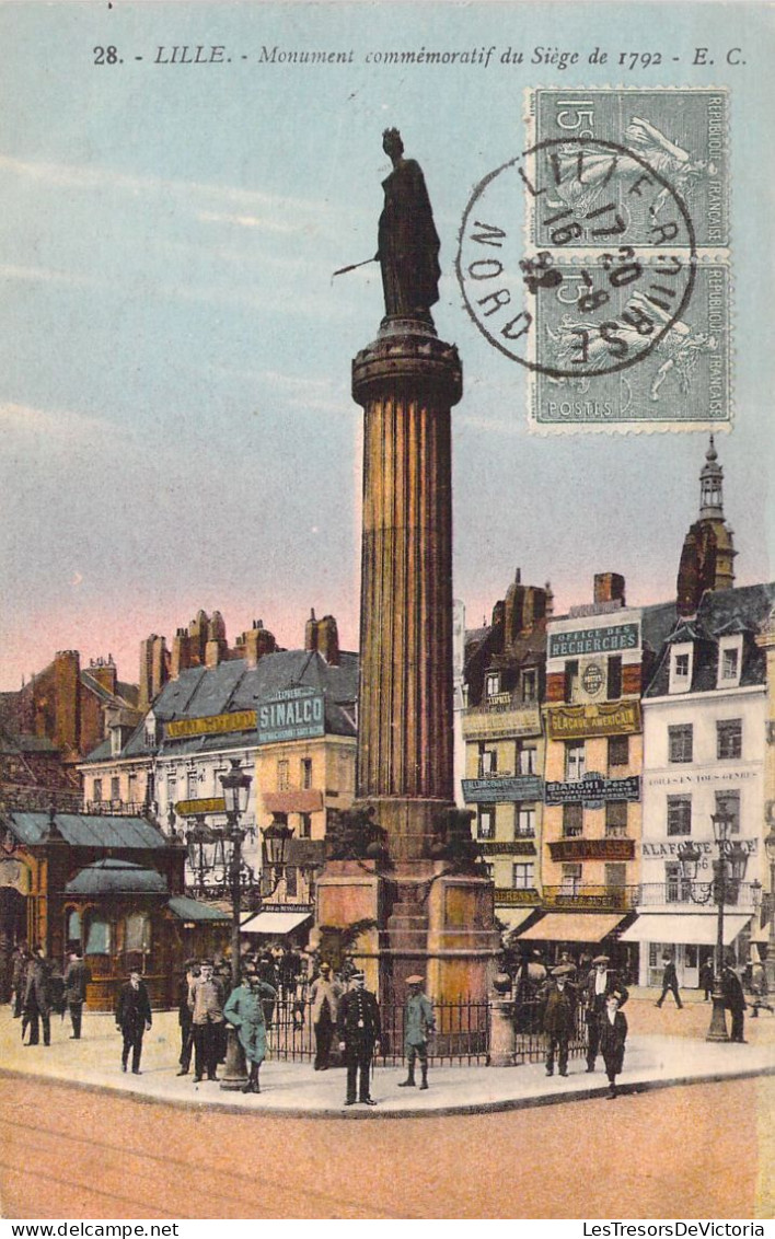 FRANCE - 59 - LILLE - Monument Commémoratif Du Siège De 1792 - Carte Postale Ancienne - Lille