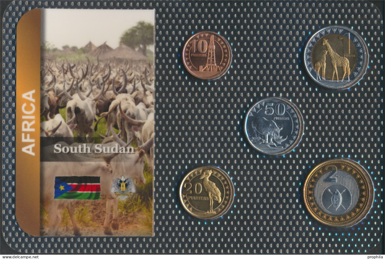 Süd-Sudan  2015 Stgl./unzirkuliert Kursmünzen 2015 10 Piastres Bis 2 Pounds (10091973 - Soedan