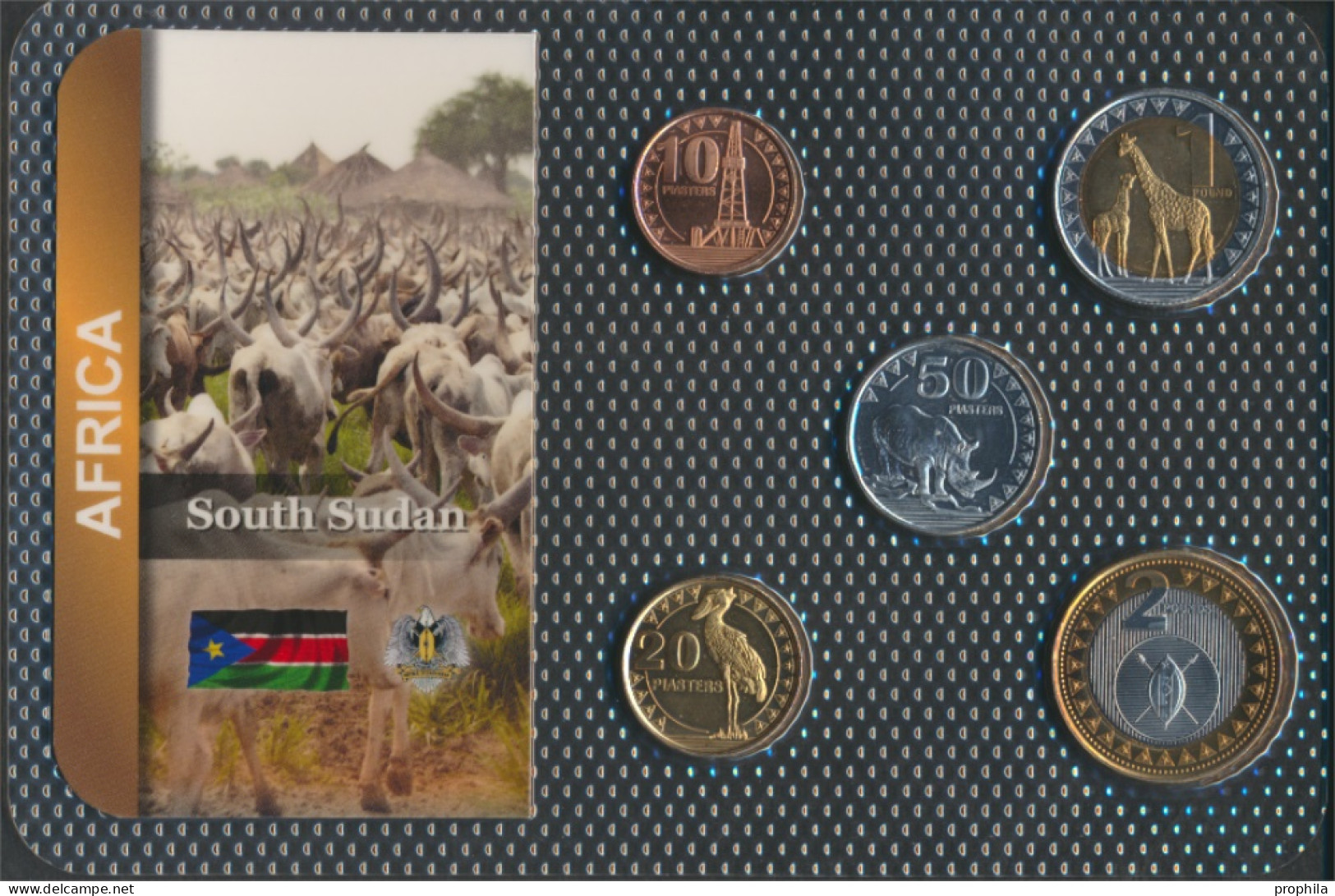 Süd-Sudan  2015 Stgl./unzirkuliert Kursmünzen 2015 10 Piastres Bis 2 Pounds (10091973 - Soudan