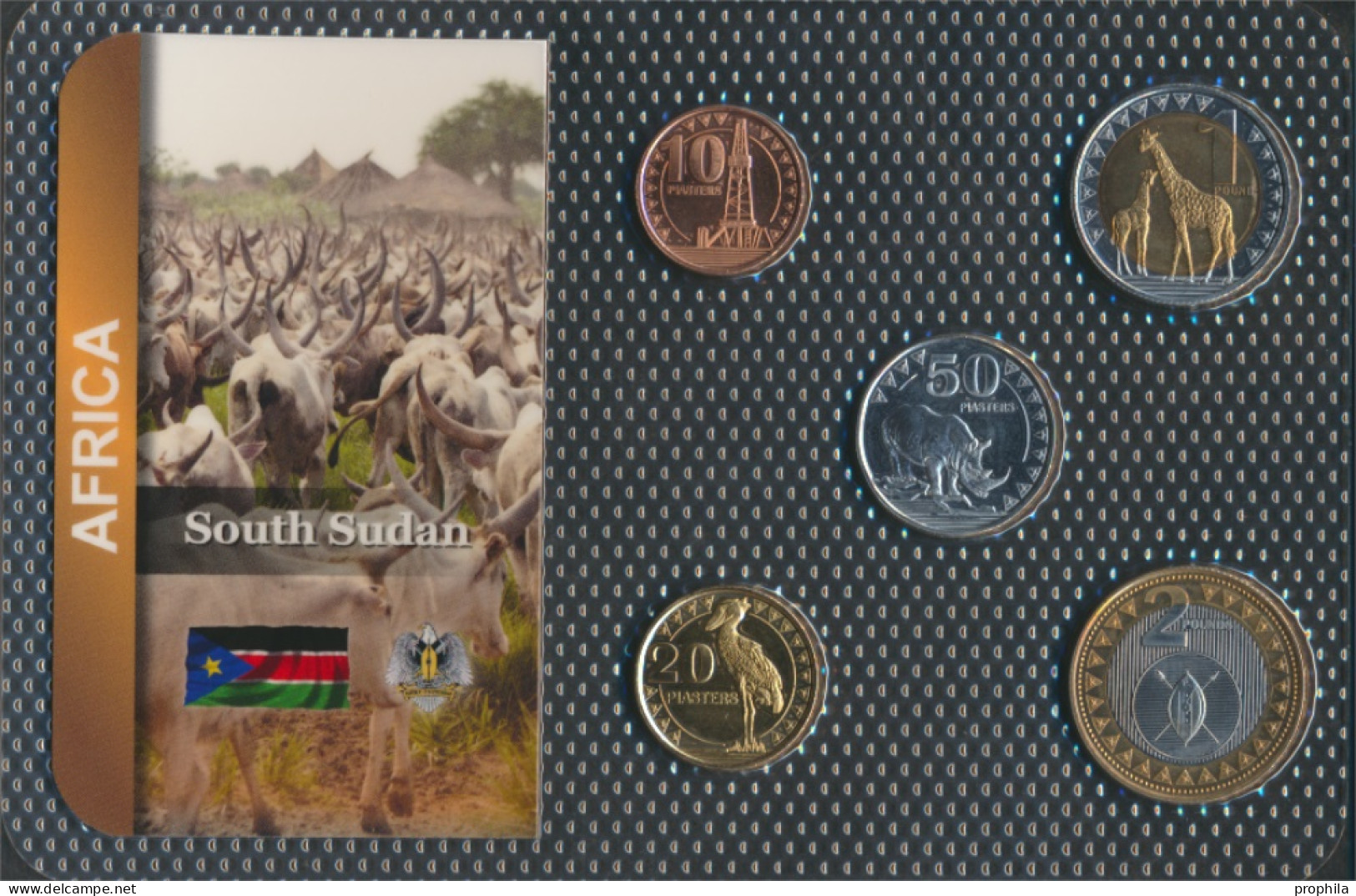 Süd-Sudan  2015 Stgl./unzirkuliert Kursmünzen 2015 10 Piastres Bis 2 Pounds (10091974 - Sudan