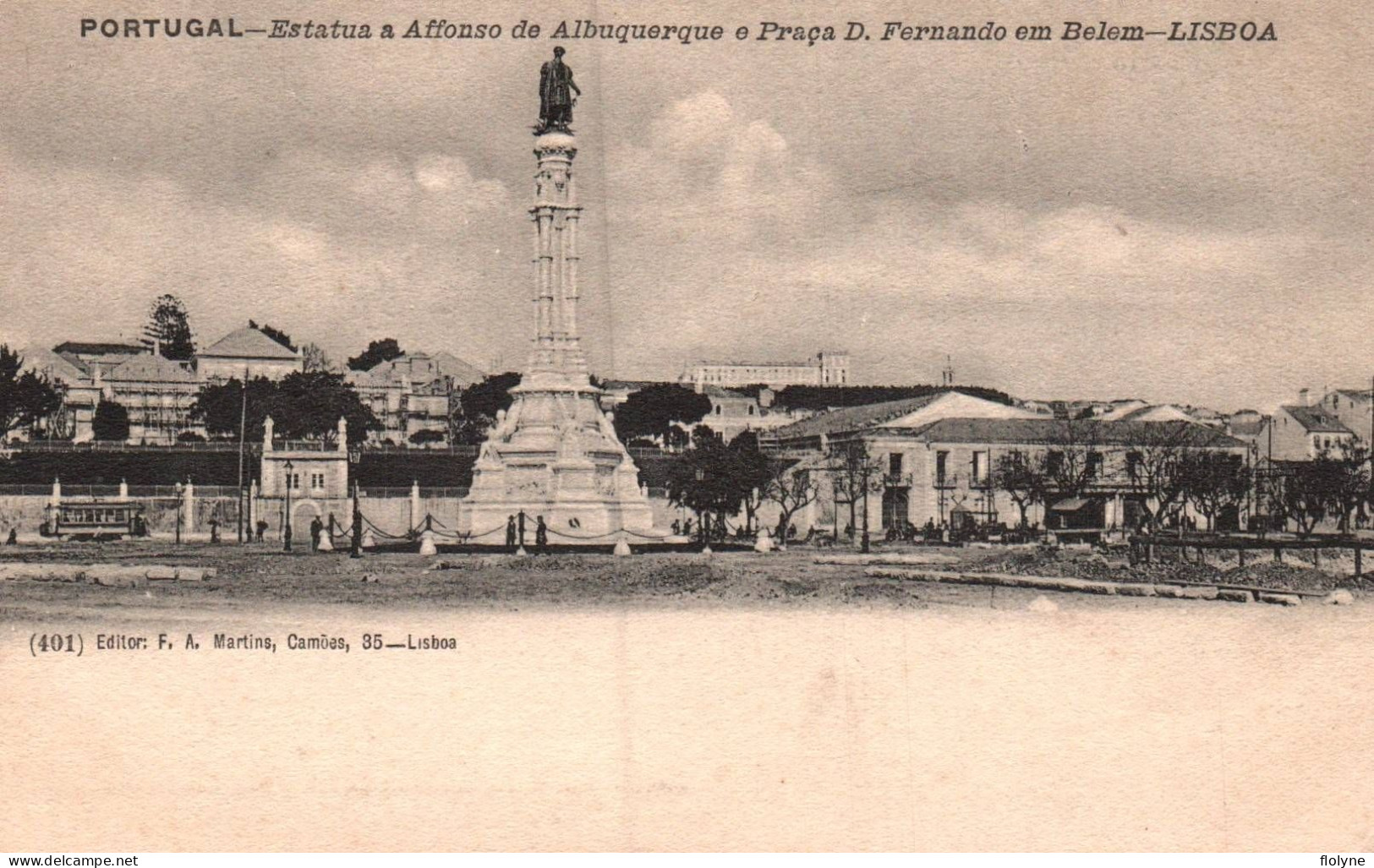 Lisboa - Estatua A Affonso De Albuquerque E Praça D. Fernando Em Belem - Portugal - Lisboa