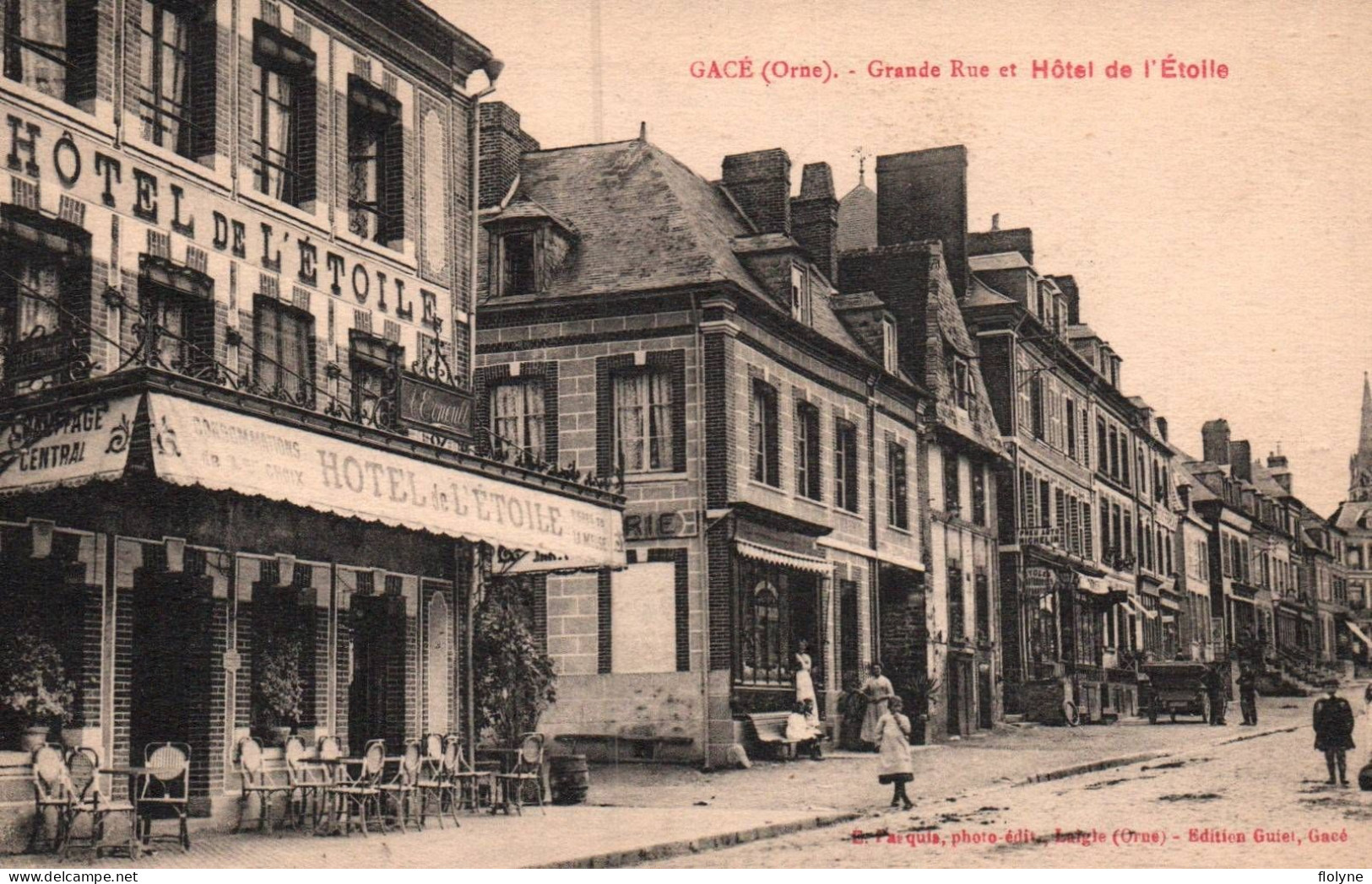 Gacé - Grande Rue Et Hôtel De L'étoile - Café Restaurant - Gace