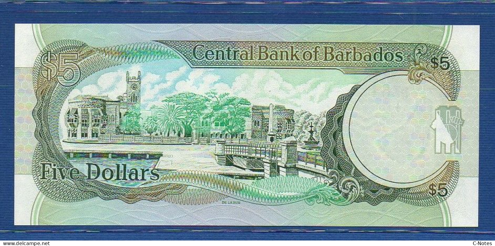 BARBADOS - P.61 –  5 DOLLARS ND 2000 UNC, S/n G37271351 - Barbados