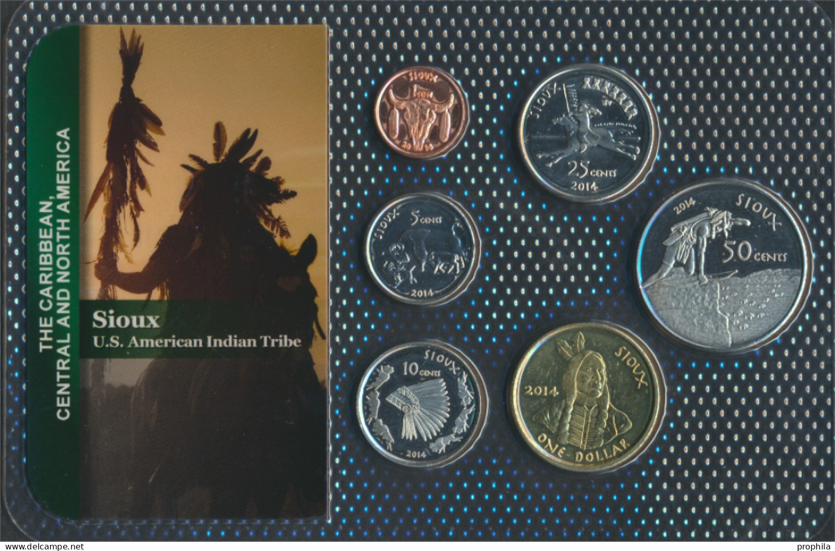 USA 2014 Stgl./unzirkuliert Kursmünzen 2014 1 Cent Bis 1 Dollar Sioux (10092461 - Münzsets