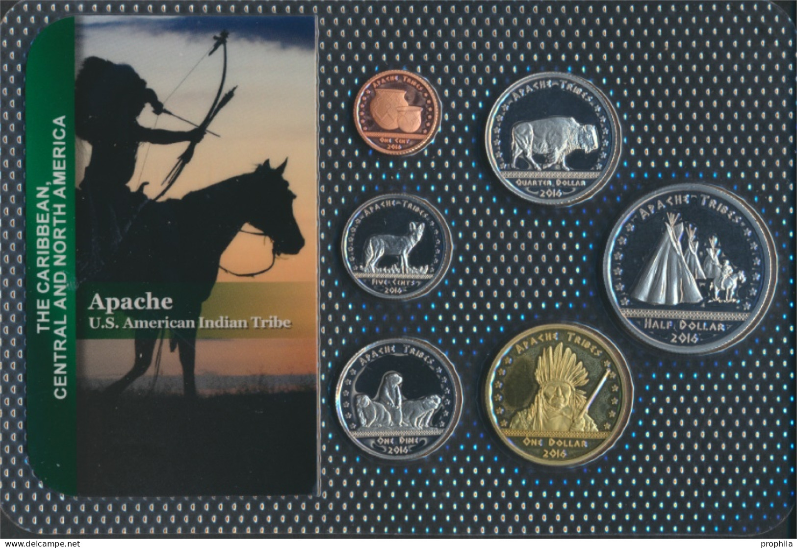 USA 2016 Stgl./unzirkuliert Kursmünzen 2016 1 Cent Bis 1 Dollar Apache (10092449 - Mint Sets