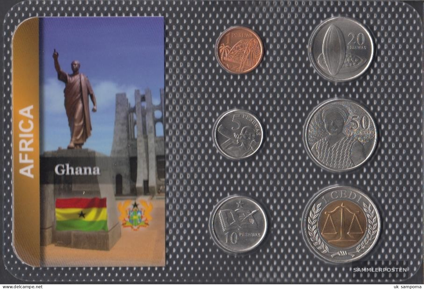 Ghana 2007 Stgl./unzirkuliert Kursmünzen Stgl./unzirkuliert 2007 1 Pesewas Until 1 Cedi - Ghana