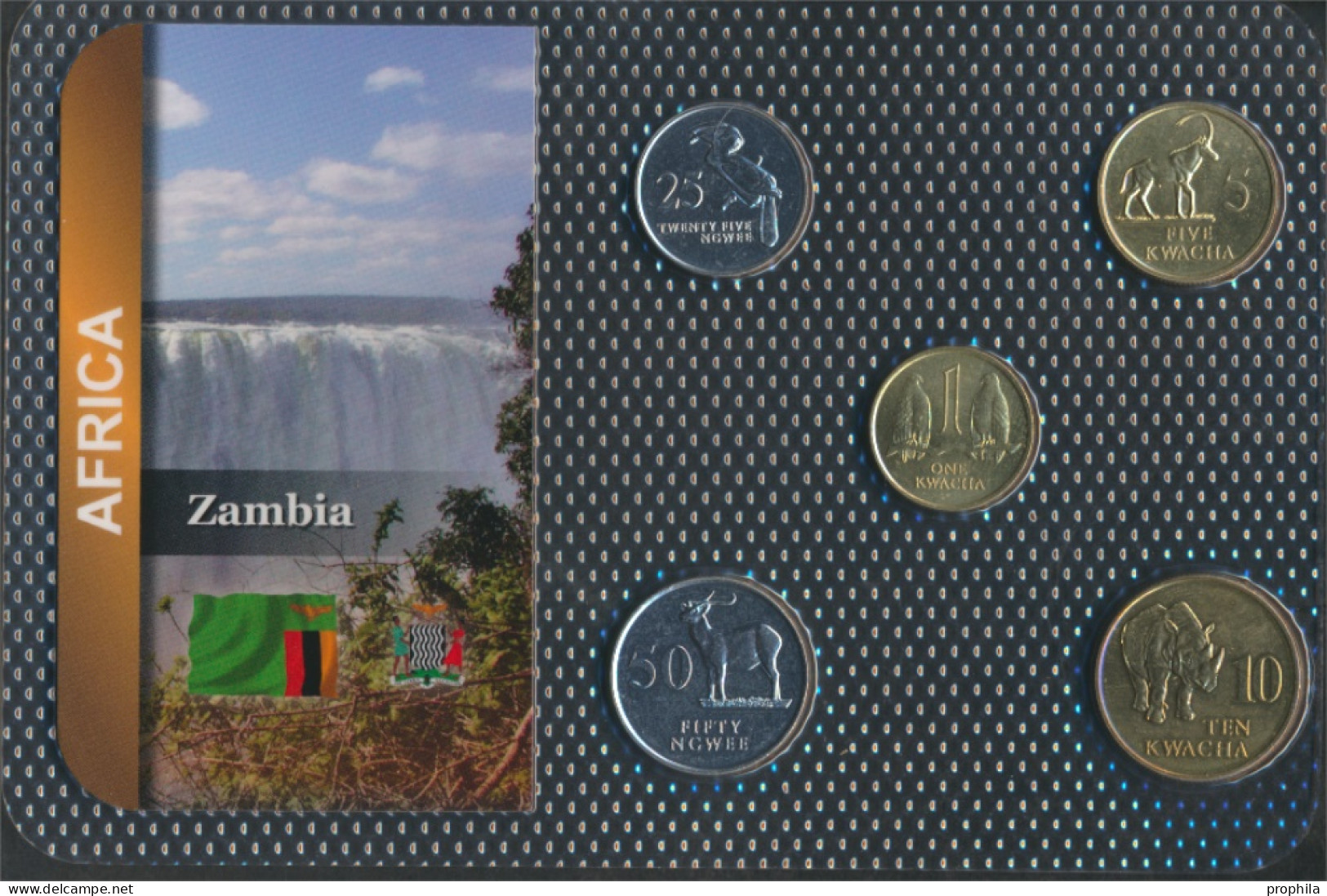 Sambia 1992 Stgl./unzirkuliert Kursmünzen 1992 25 Ngwee Bis 10 Kwacha (10092239 - Zambie