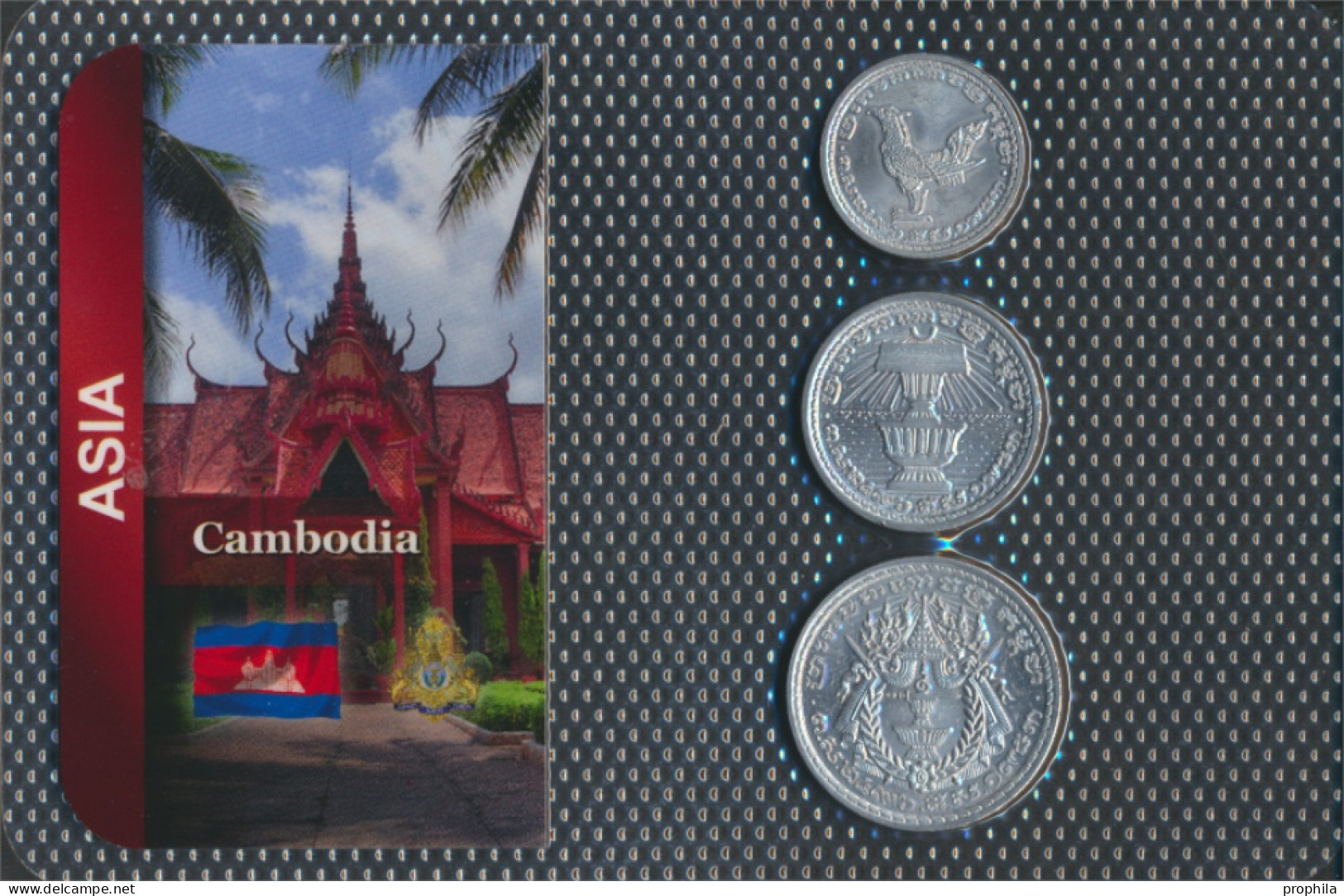 Kambodscha 1959 Stgl./unzirkuliert Kursmünzen 1959 10 Sen Bis 50 Sen (10091248 - Cambodge