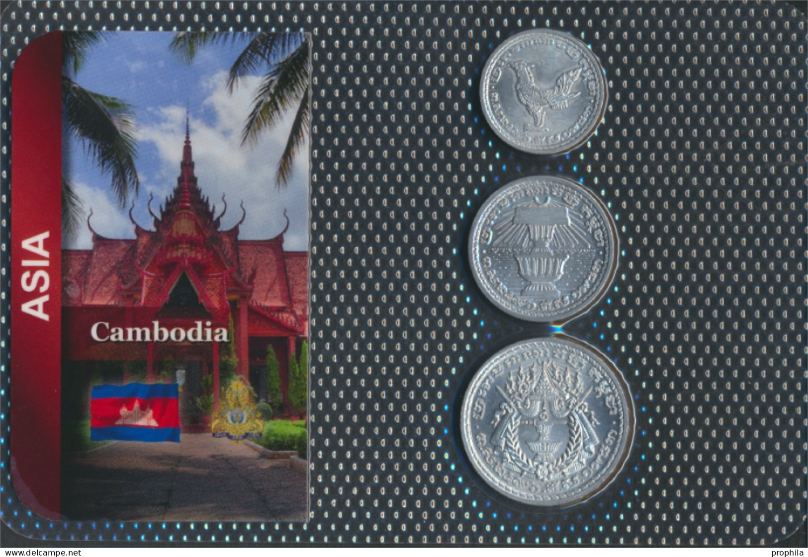 Kambodscha 1959 Stgl./unzirkuliert Kursmünzen 1959 10 Sen Bis 50 Sen (10091251 - Kambodscha